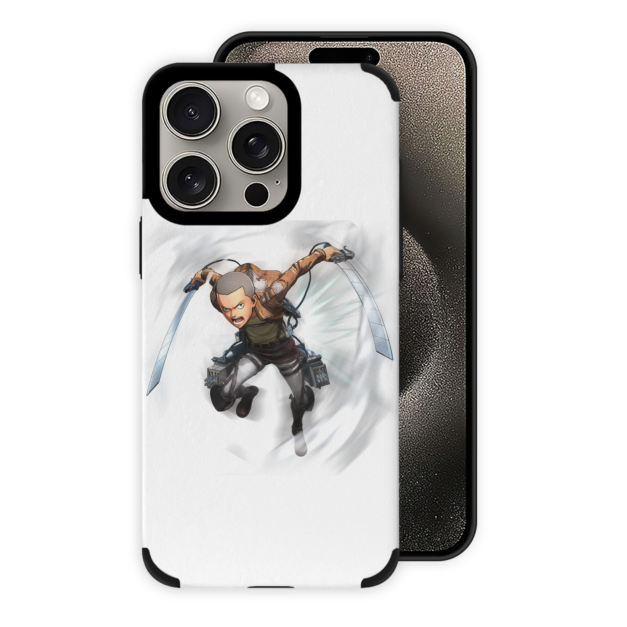 （画像用） 進撃の巨人 コニー·スプリンガー Attack on Titan Connie Springer 【iPhone15ProMax対応】 PUレザー スマホケース 耐衝撃＆黄変防止