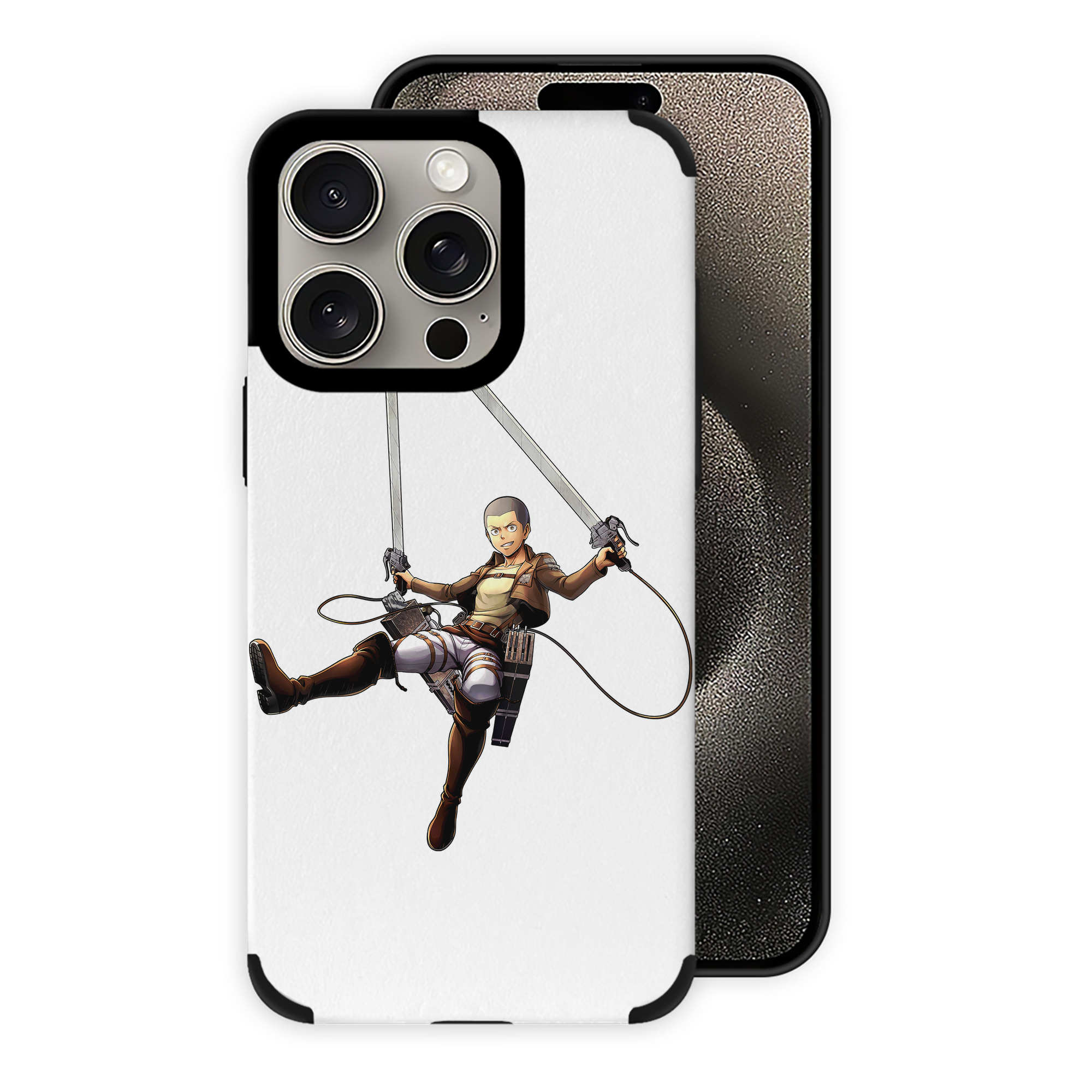 （画像用） 進撃の巨人 コニー·スプリンガー Attack on Titan Connie Springer 【iPhone15ProMax対応】 PUレザー スマホケース 耐衝撃＆黄変防止