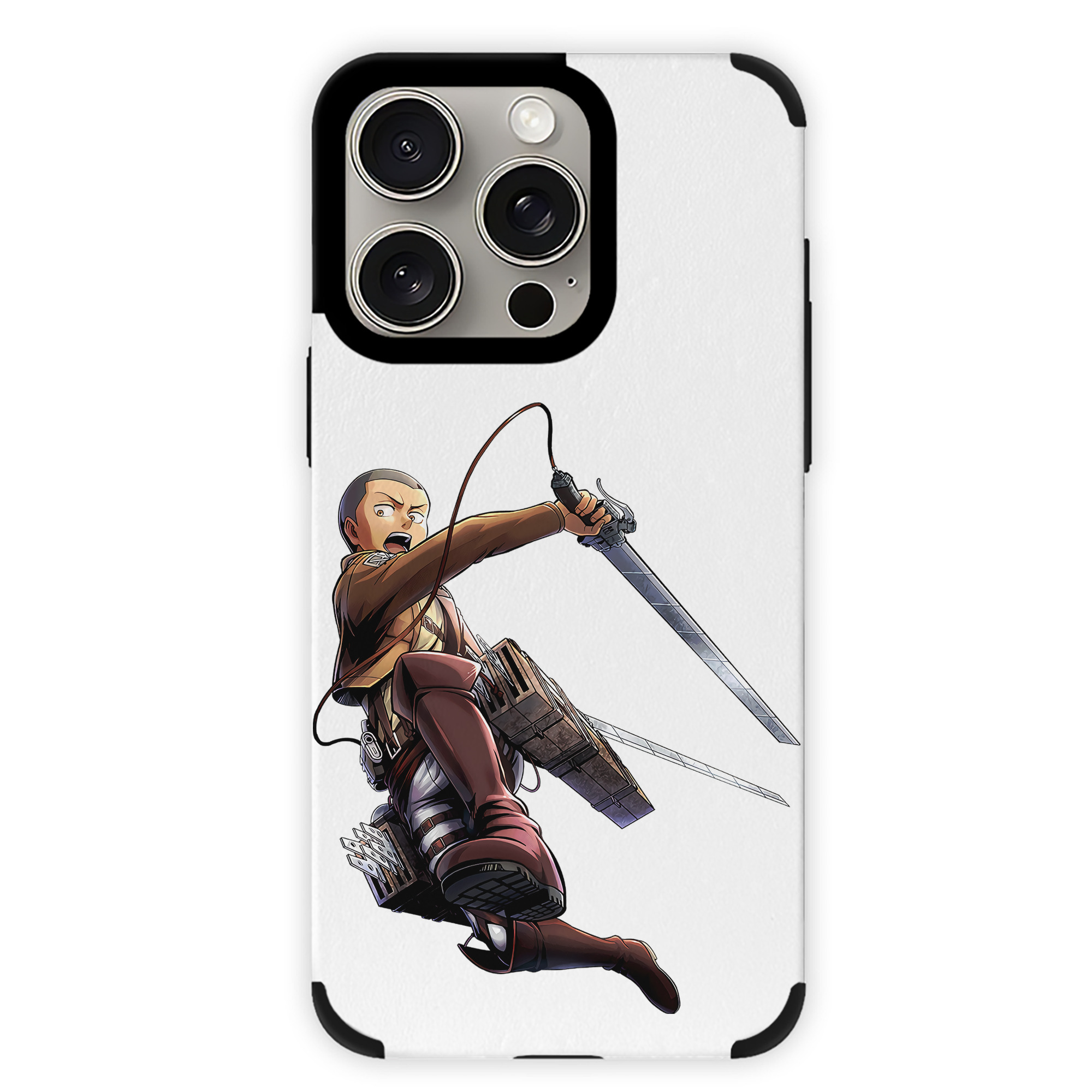 （画像用） 進撃の巨人 コニー·スプリンガー Attack on Titan Connie Springer 【iPhone15ProMax対応】 PUレザー スマホケース 耐衝撃＆黄変防止