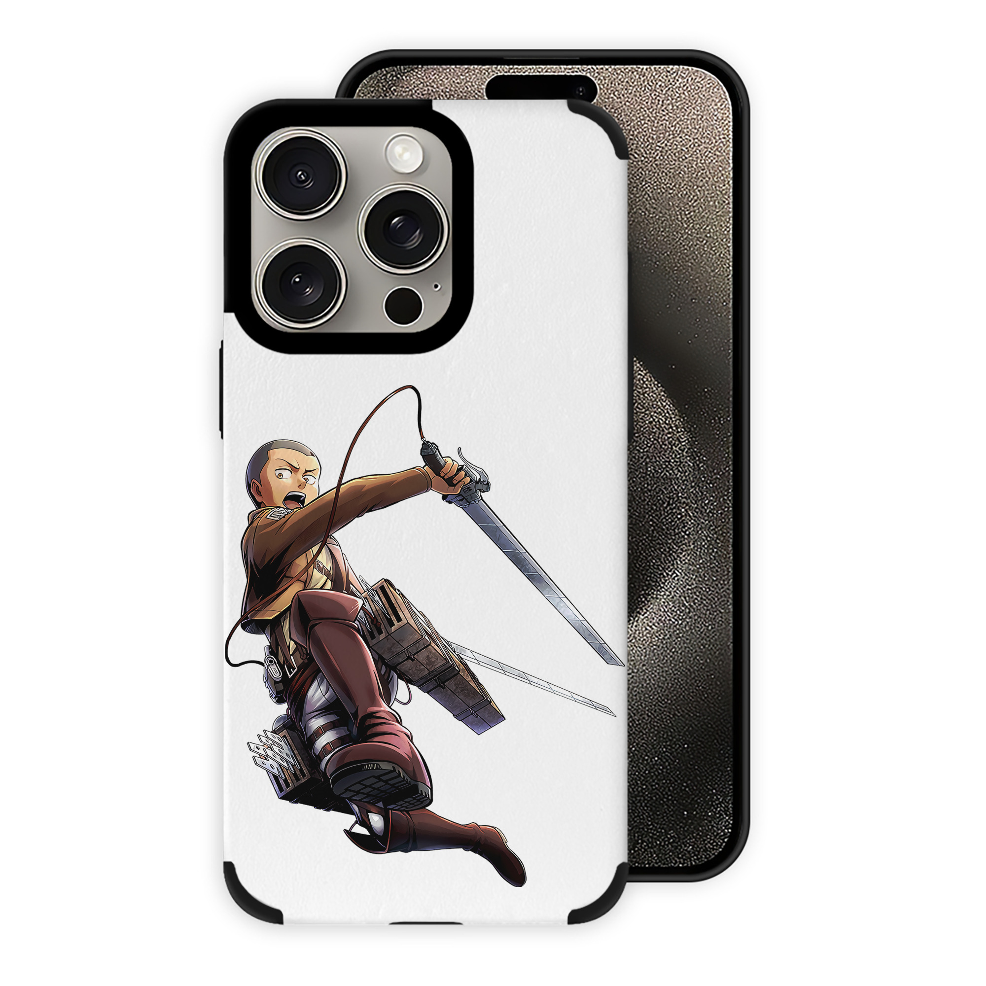 （画像用） 進撃の巨人 コニー·スプリンガー Attack on Titan Connie Springer 【iPhone15ProMax対応】 PUレザー スマホケース 耐衝撃＆黄変防止