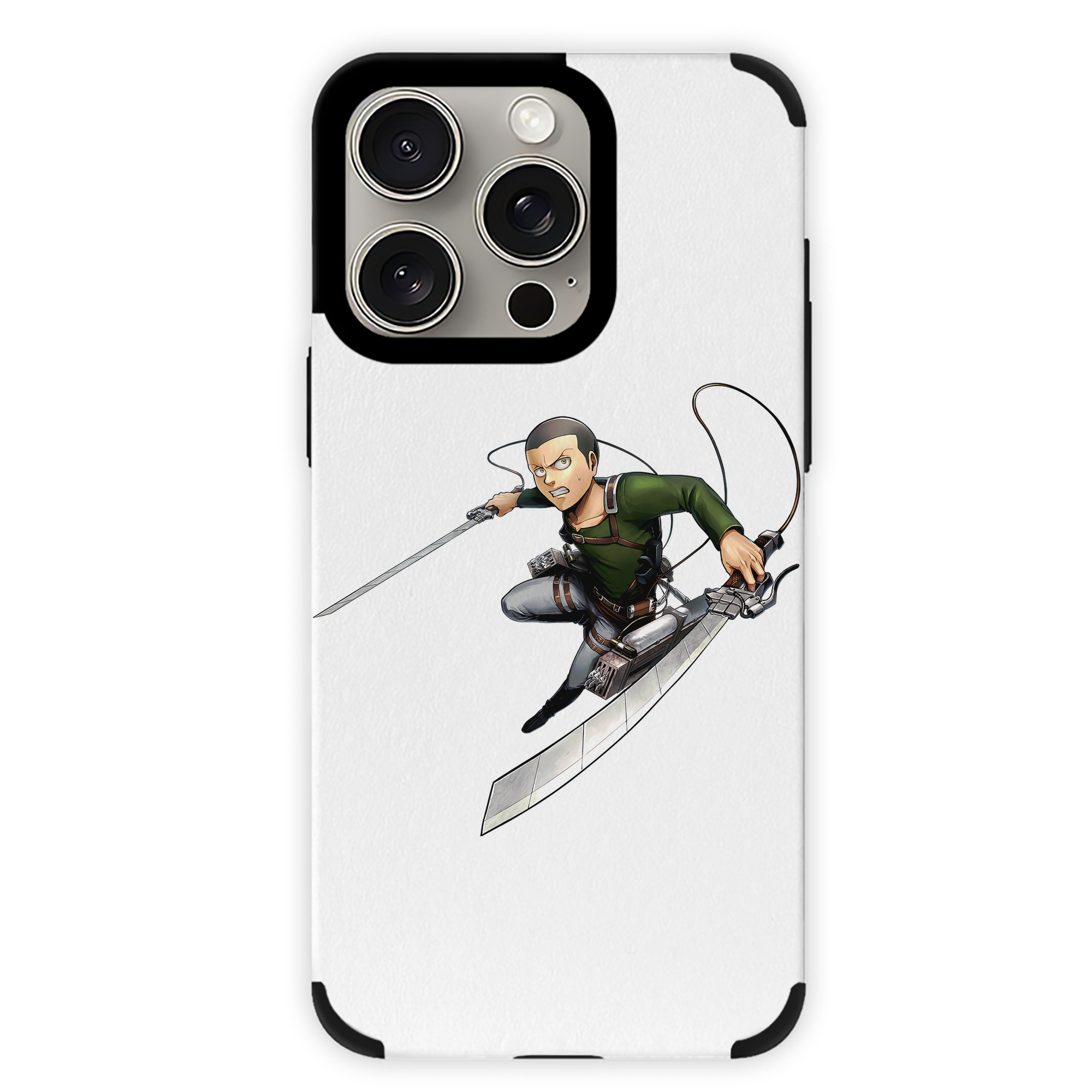 （画像用） 進撃の巨人 コニー·スプリンガー Attack on Titan Connie Springer 【iPhone15ProMax対応】 PUレザー スマホケース 耐衝撃＆黄変防止