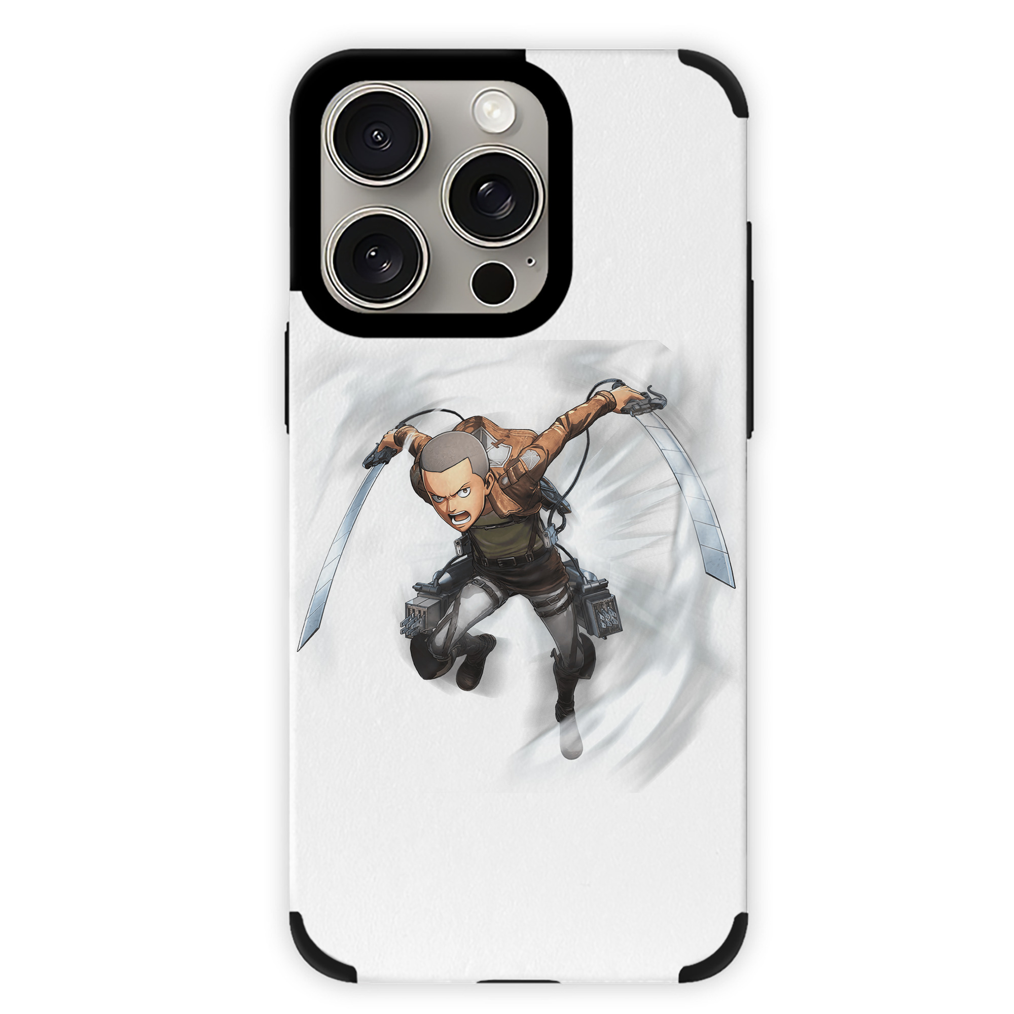 （画像用） 進撃の巨人 コニー·スプリンガー Attack on Titan Connie Springer 【iPhone15ProMax対応】 PUレザー スマホケース 耐衝撃＆黄変防止