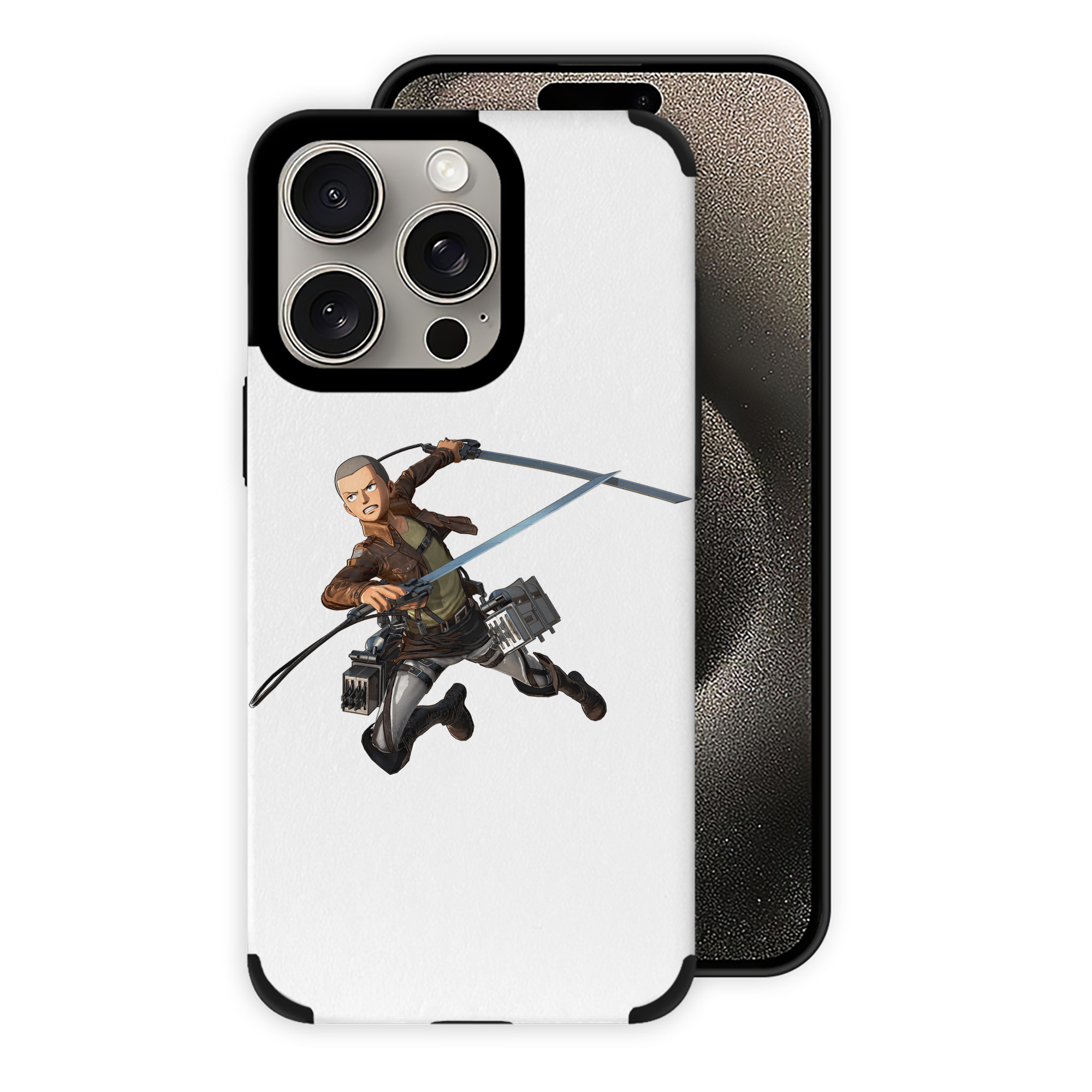（画像用） 進撃の巨人 コニー·スプリンガー Attack on Titan Connie Springer 【iPhone15ProMax対応】 PUレザー スマホケース 耐衝撃＆黄変防止