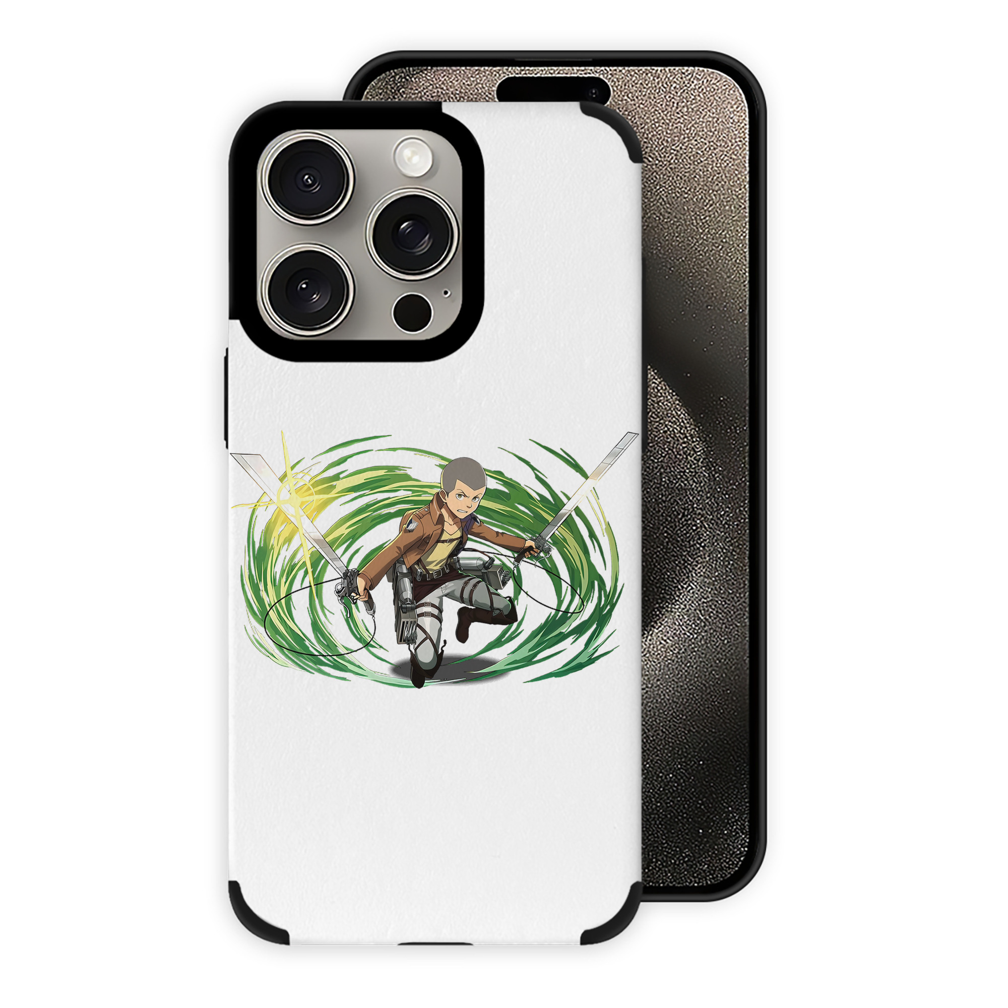 （画像用） 進撃の巨人 コニー·スプリンガー Attack on Titan Connie Springer 【iPhone15ProMax対応】 PUレザー スマホケース 耐衝撃＆黄変防止