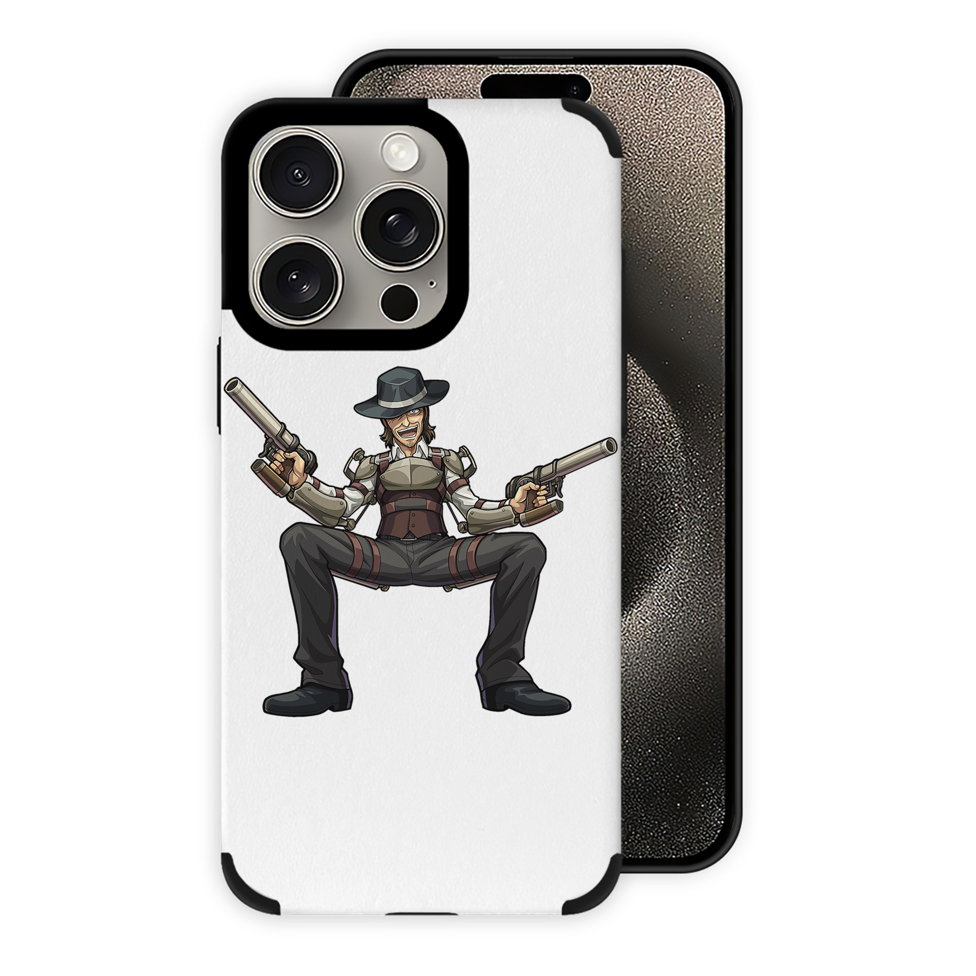 （画像用） 進撃の巨人 ケニー·アッカーマン Attack on Titan Kenny Ackerman 【iPhone15ProMax対応】 PUレザー スマホケース 耐衝撃＆黄変防止
