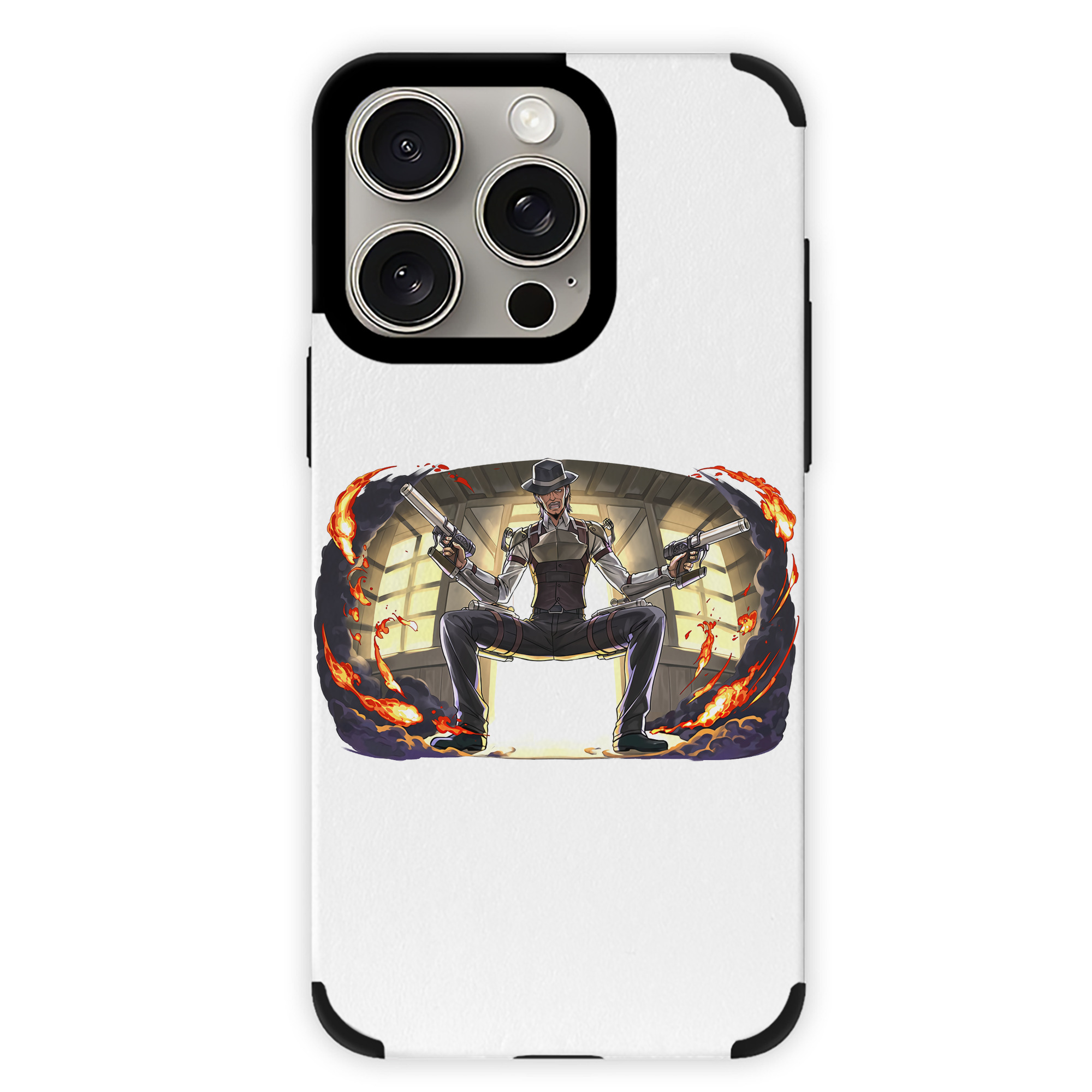 （画像用） 進撃の巨人 ケニー·アッカーマン Attack on Titan Kenny Ackerman 【iPhone15ProMax対応】 PUレザー スマホケース 耐衝撃＆黄変防止