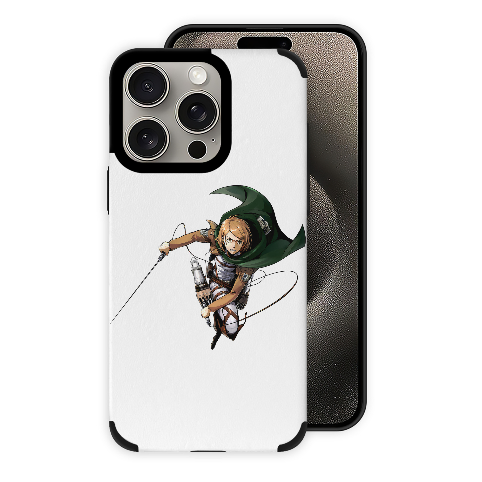 （画像用） 進撃の巨人 ペトラ·ラル Attack on Titan Petra Rall 【iPhone15ProMax対応】 PUレザー スマホケース 耐衝撃＆黄変防止