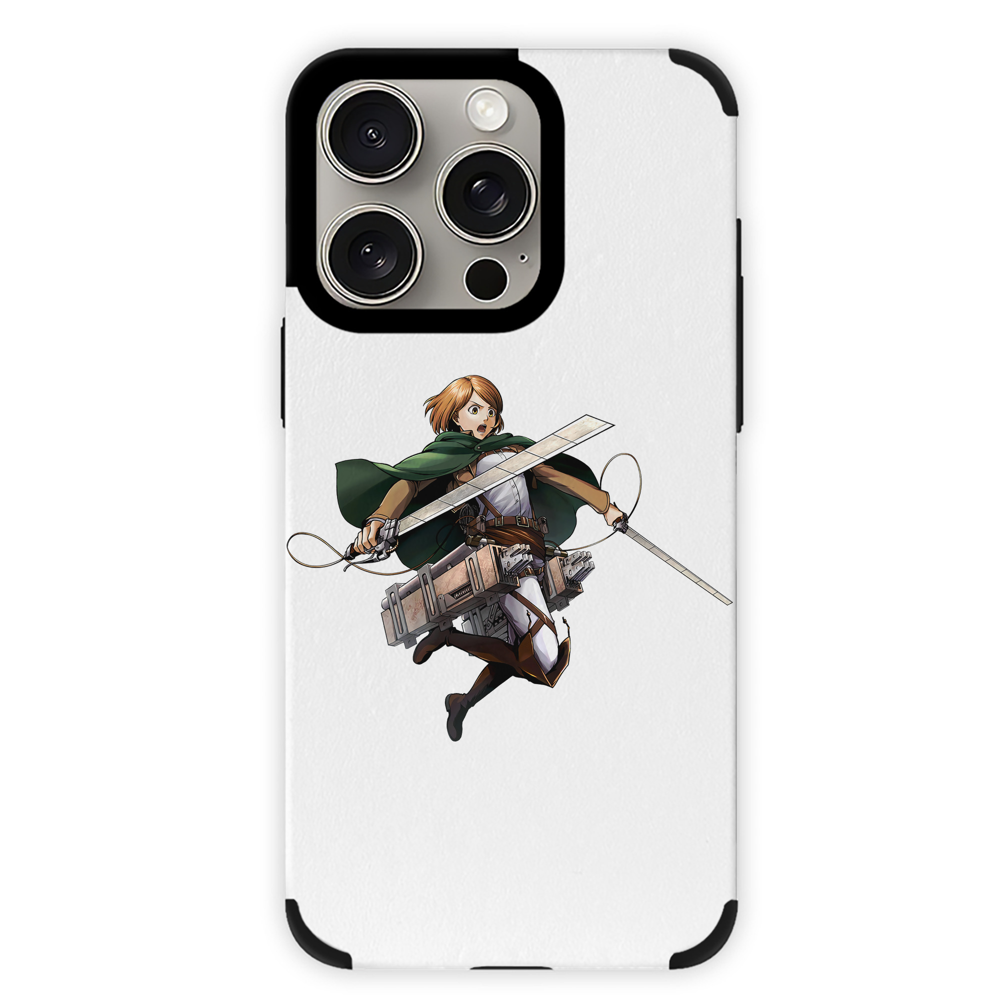 （画像用） 進撃の巨人 ペトラ·ラル Attack on Titan Petra Rall 【iPhone15ProMax対応】 PUレザー スマホケース 耐衝撃＆黄変防止