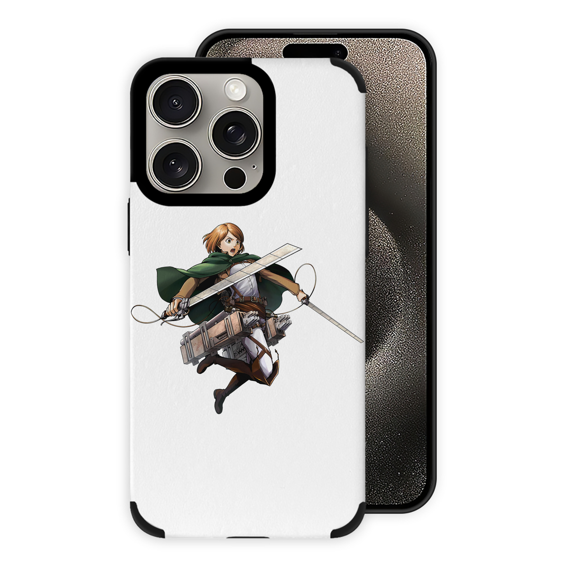 （画像用） 進撃の巨人 ペトラ·ラル Attack on Titan Petra Rall 【iPhone15ProMax対応】 PUレザー スマホケース 耐衝撃＆黄変防止