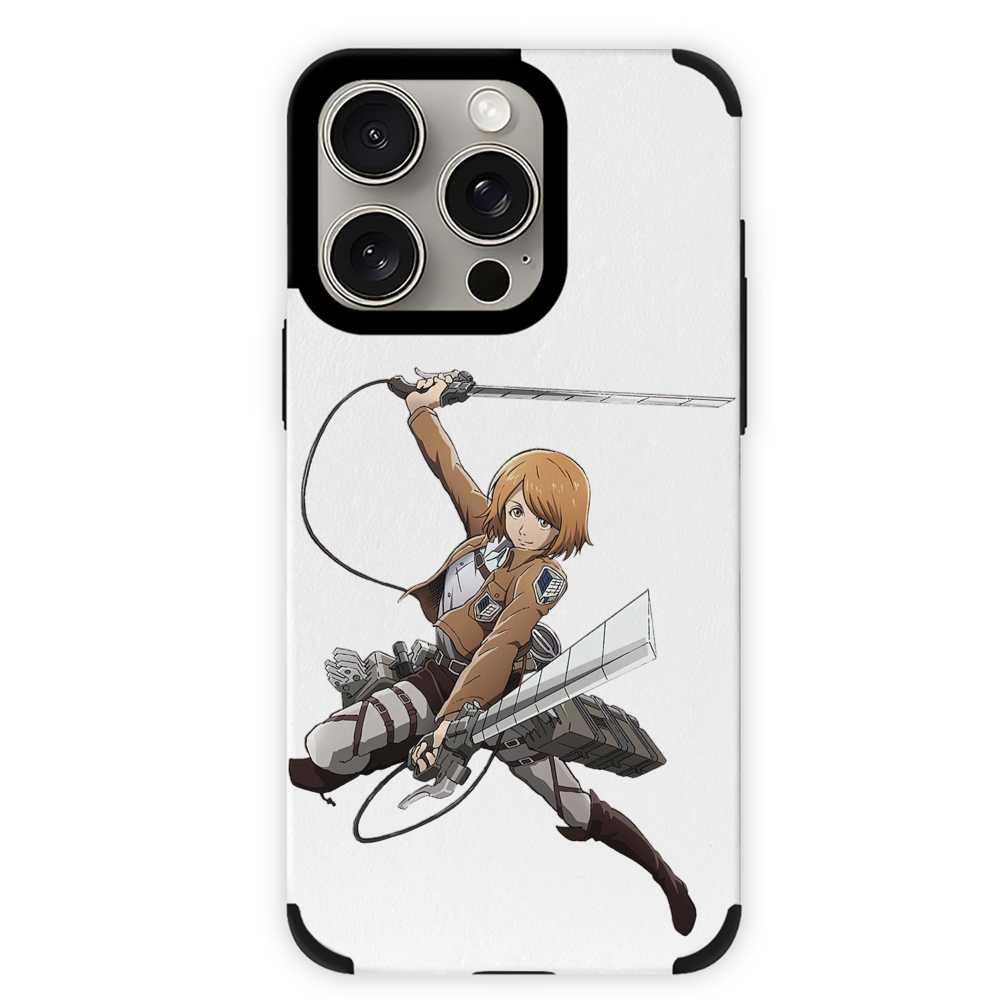 （画像用） 進撃の巨人 ペトラ·ラル Attack on Titan Petra Rall 【iPhone15ProMax対応】 PUレザー スマホケース 耐衝撃＆黄変防止