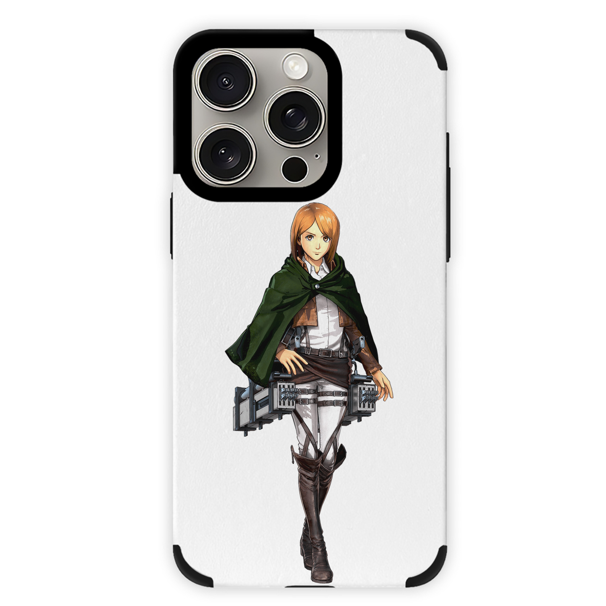 （画像用） 進撃の巨人 ペトラ·ラル Attack on Titan Petra Rall 【iPhone15ProMax対応】 PUレザー スマホケース 耐衝撃＆黄変防止
