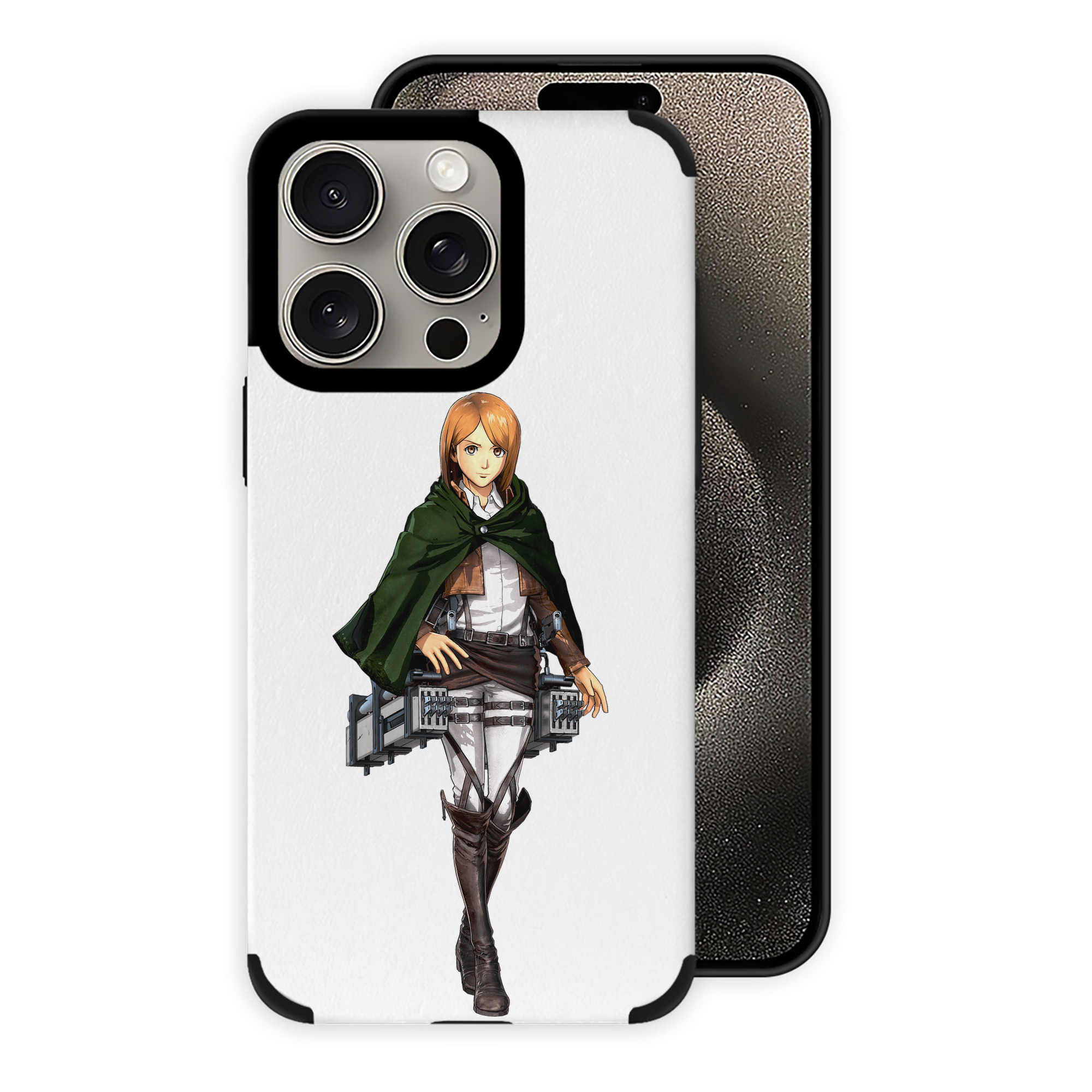 （画像用） 進撃の巨人 ペトラ·ラル Attack on Titan Petra Rall 【iPhone15ProMax対応】 PUレザー スマホケース 耐衝撃＆黄変防止