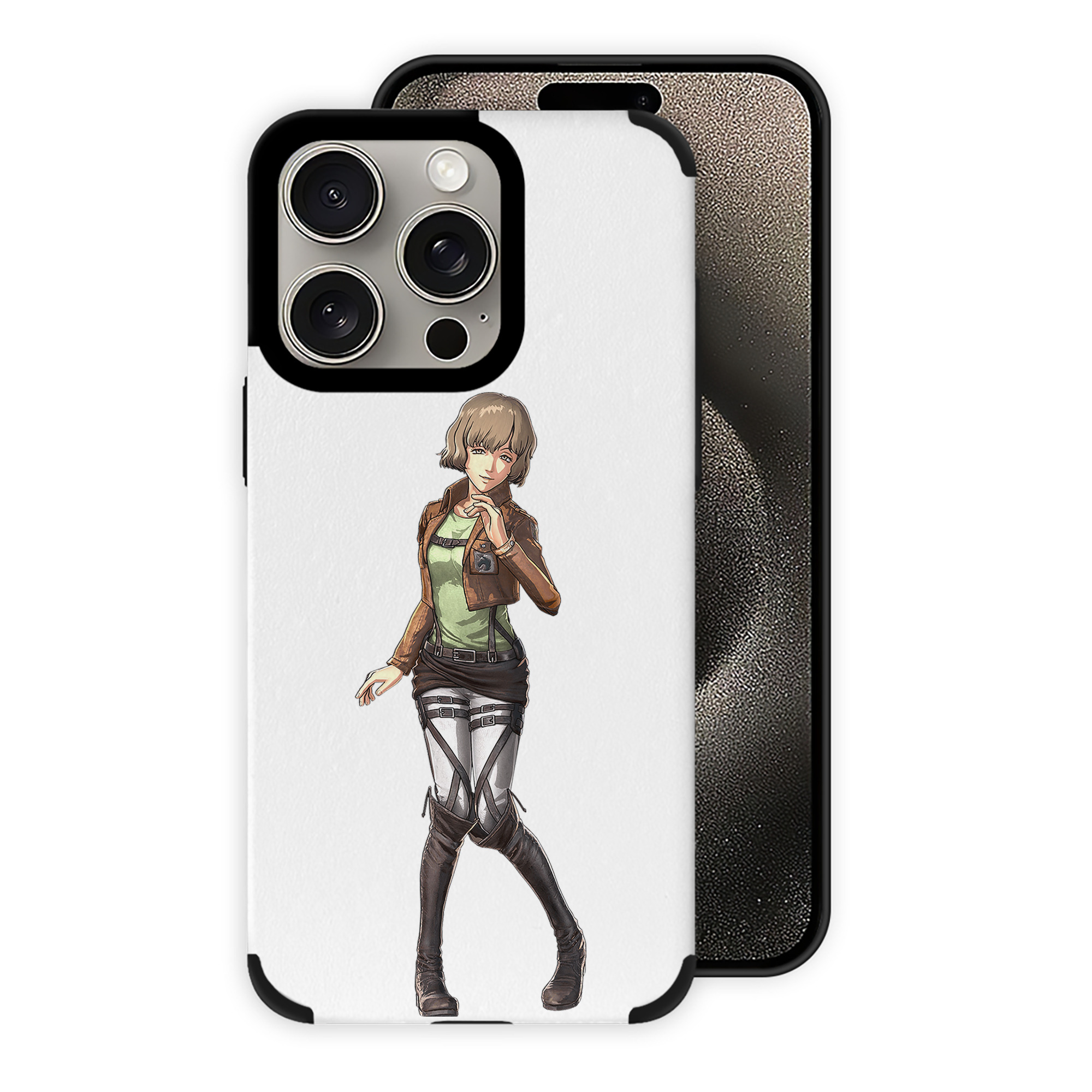 （画像用） 進撃の巨人 ヒツチ Attack on Titan Hitch 【iPhone15ProMax対応】 PUレザー スマホケース 耐衝撃＆黄変防止