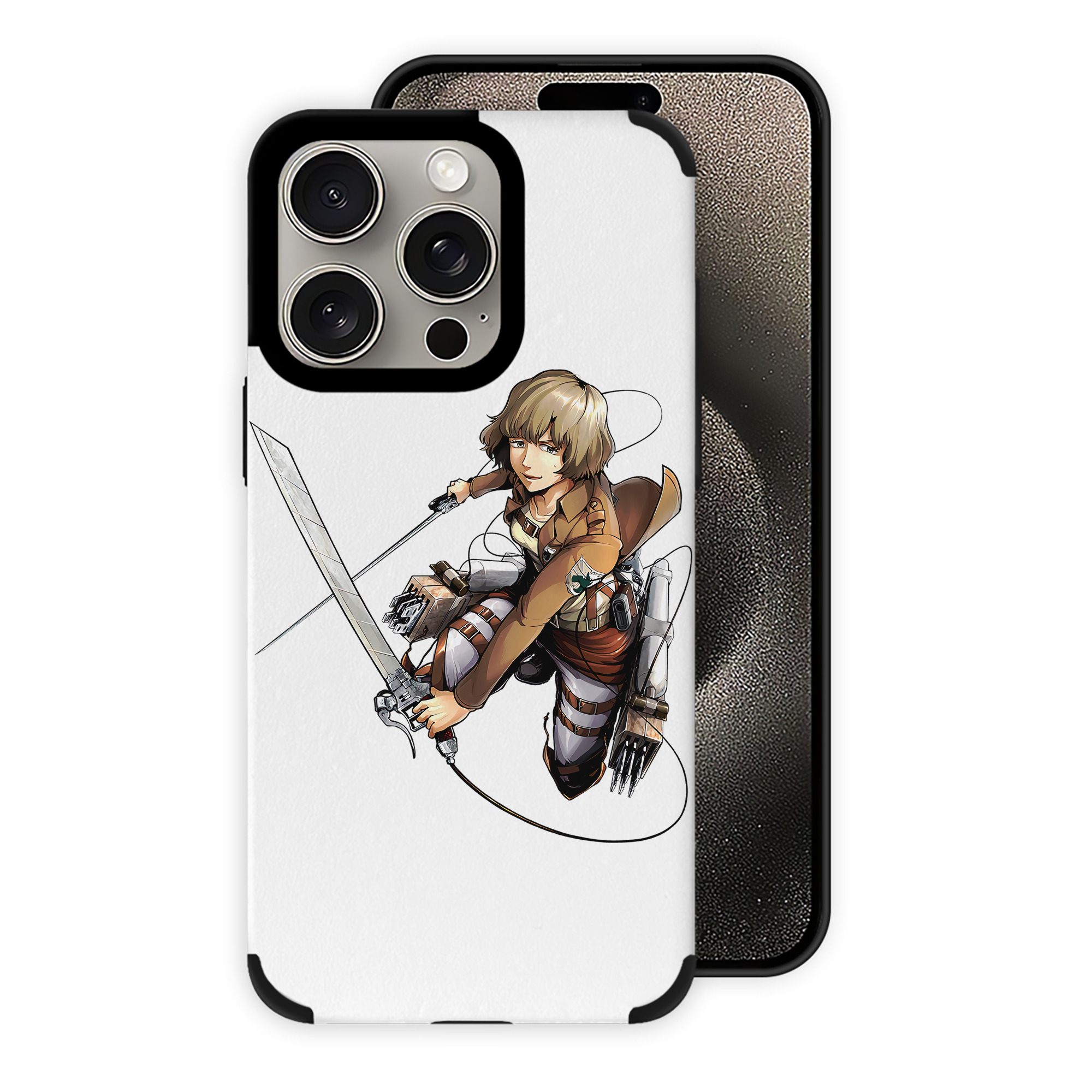 （画像用） 進撃の巨人 ヒツチ Attack on Titan Hitch 【iPhone15ProMax対応】 PUレザー スマホケース 耐衝撃＆黄変防止