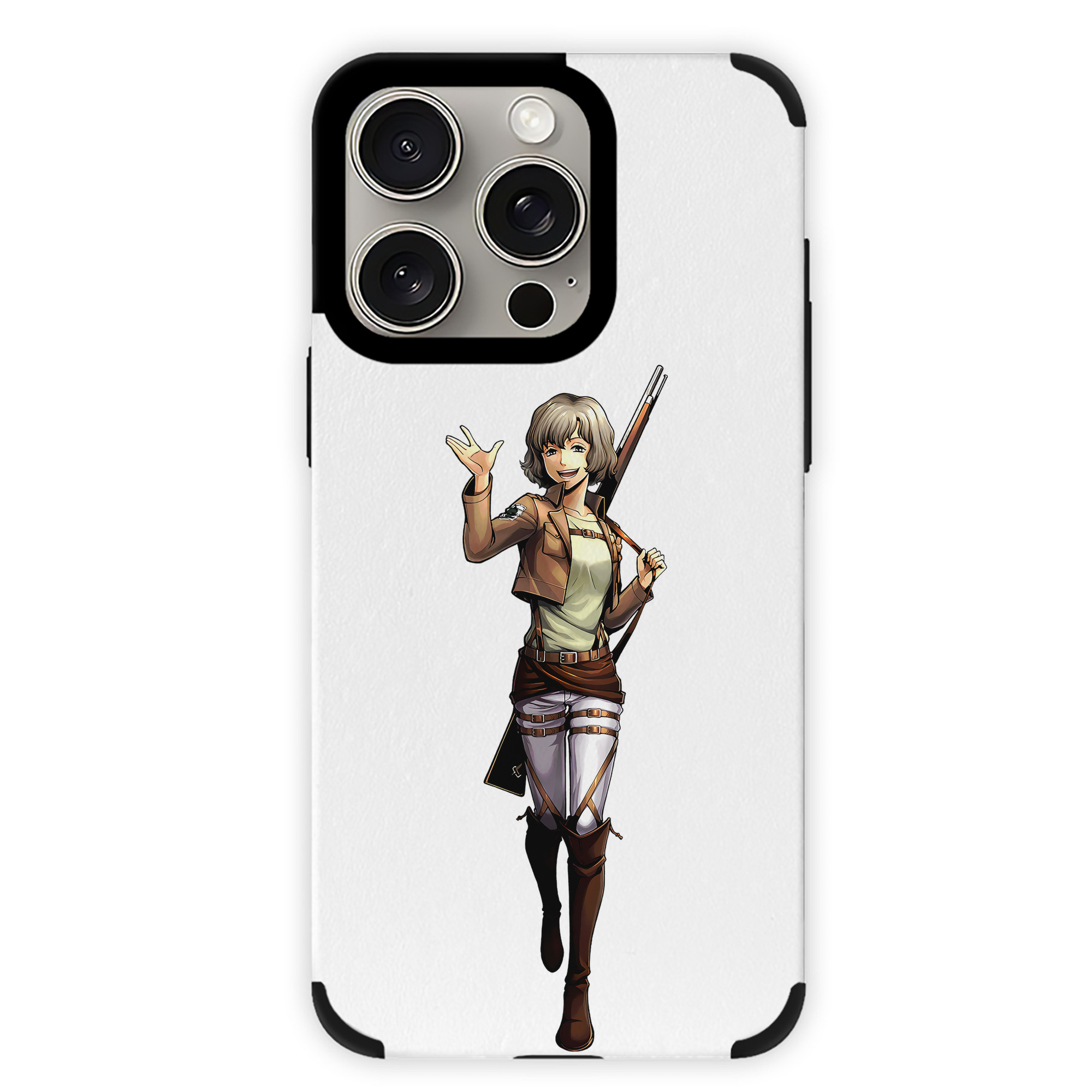 （画像用） 進撃の巨人 ヒツチ Attack on Titan Hitch 【iPhone15ProMax対応】 PUレザー スマホケース 耐衝撃＆黄変防止