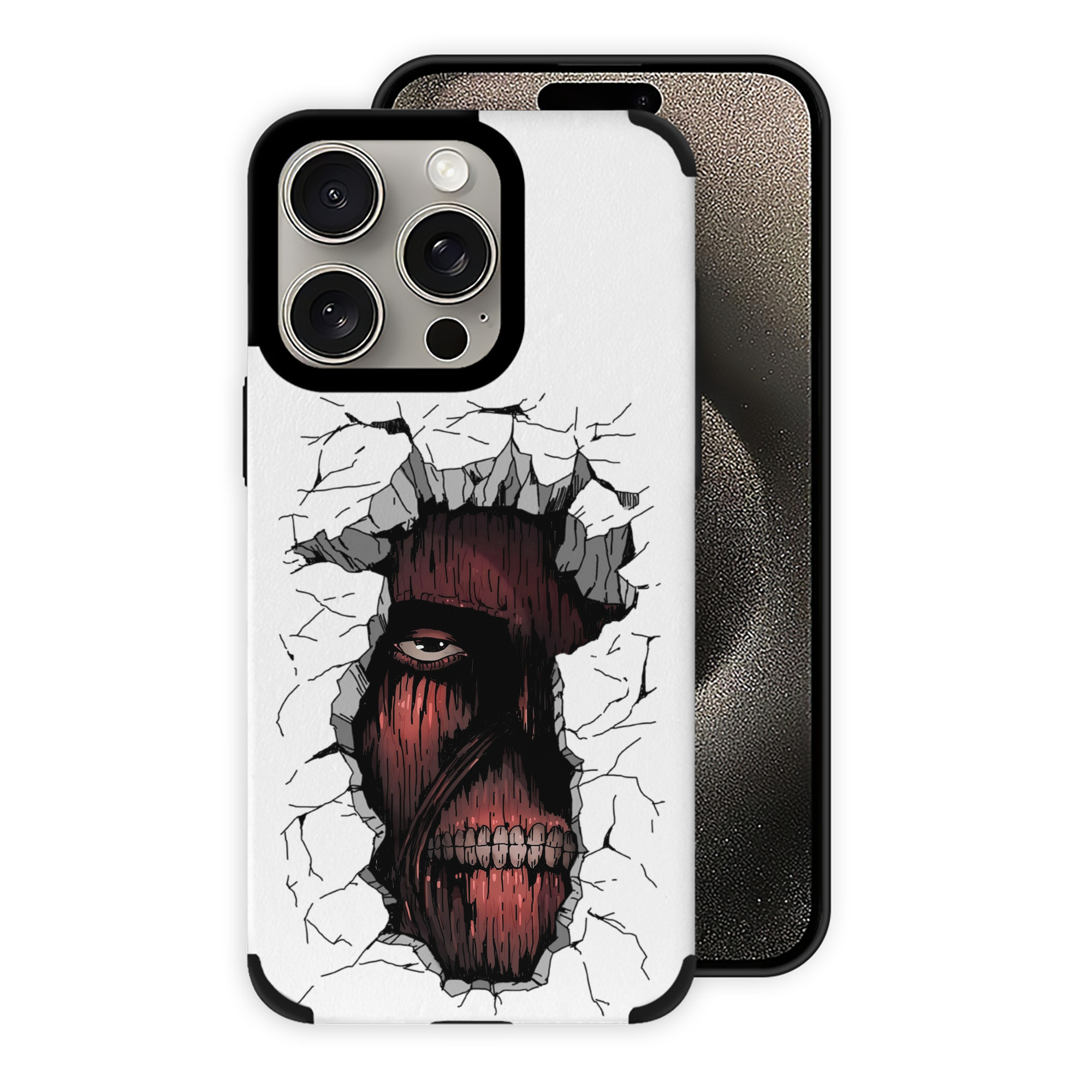（画像用） 進撃の巨人 Attack on Titan 【iPhone15ProMax対応】 PUレザー スマホケース 耐衝撃＆黄変防止