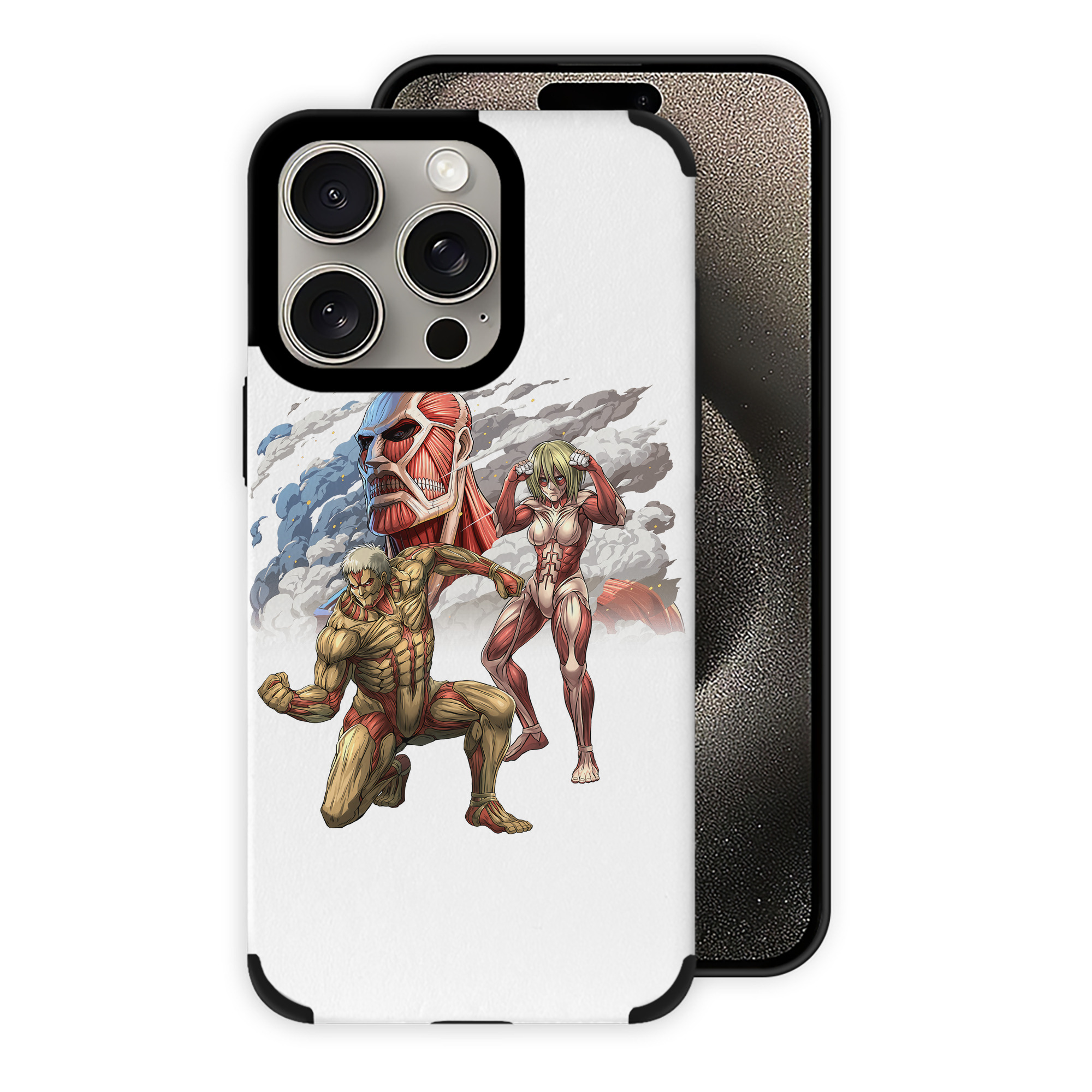 （画像用） 進撃の巨人 Attack on Titan 【iPhone15ProMax対応】 PUレザー スマホケース 耐衝撃＆黄変防止