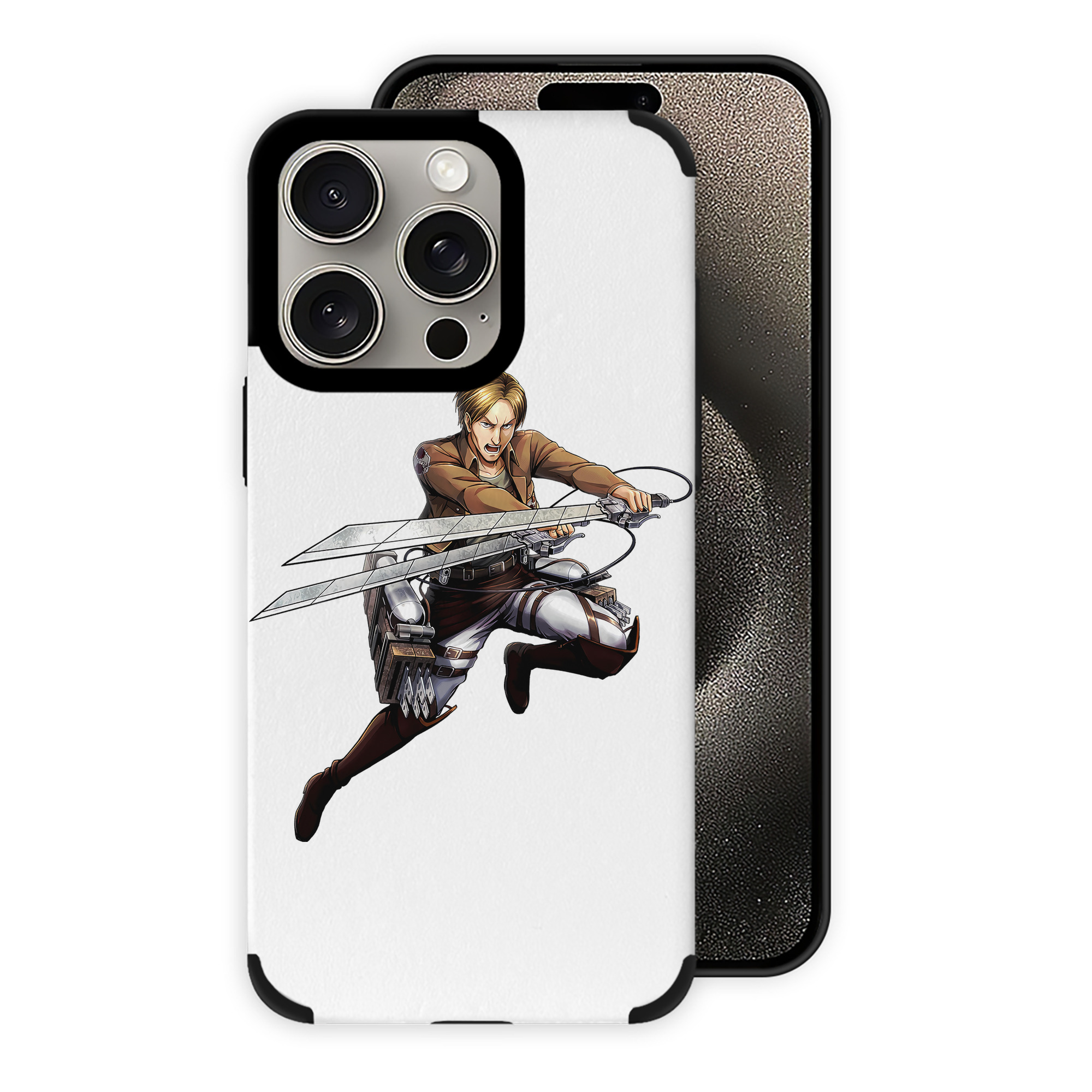 （画像用） 進撃の巨人 Attack on Titan 【iPhone15ProMax対応】 PUレザー スマホケース 耐衝撃＆黄変防止