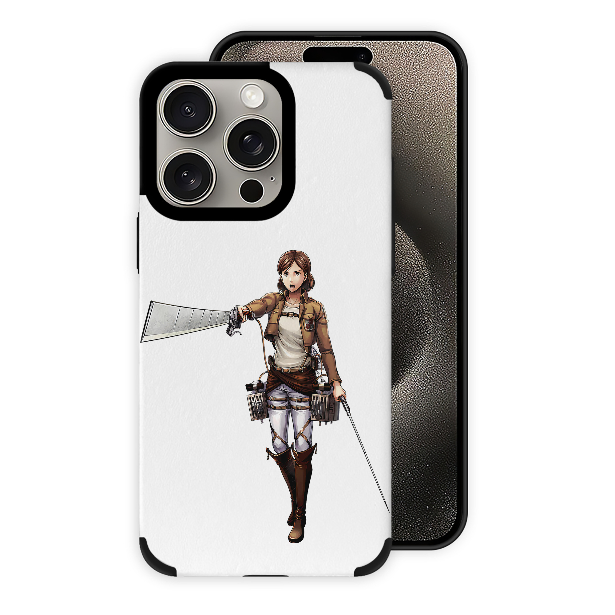 （画像用） 進撃の巨人 Attack on Titan 【iPhone15ProMax対応】 PUレザー スマホケース 耐衝撃＆黄変防止