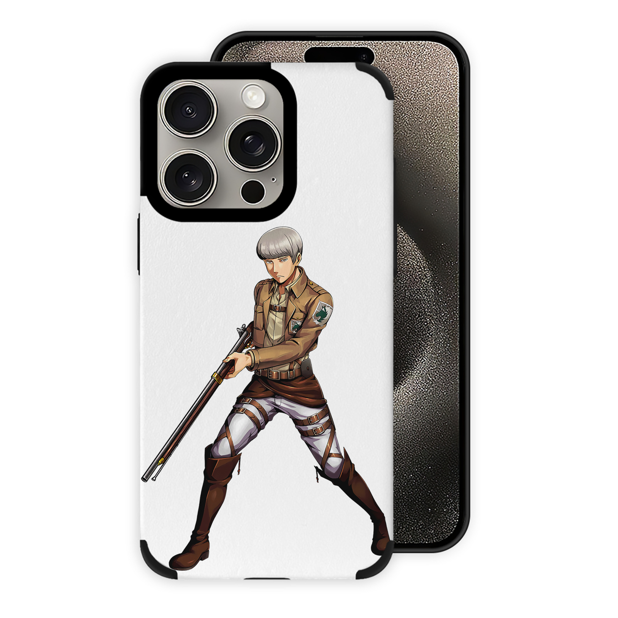 （画像用） 進撃の巨人 Attack on Titan 【iPhone15ProMax対応】 PUレザー スマホケース 耐衝撃＆黄変防止