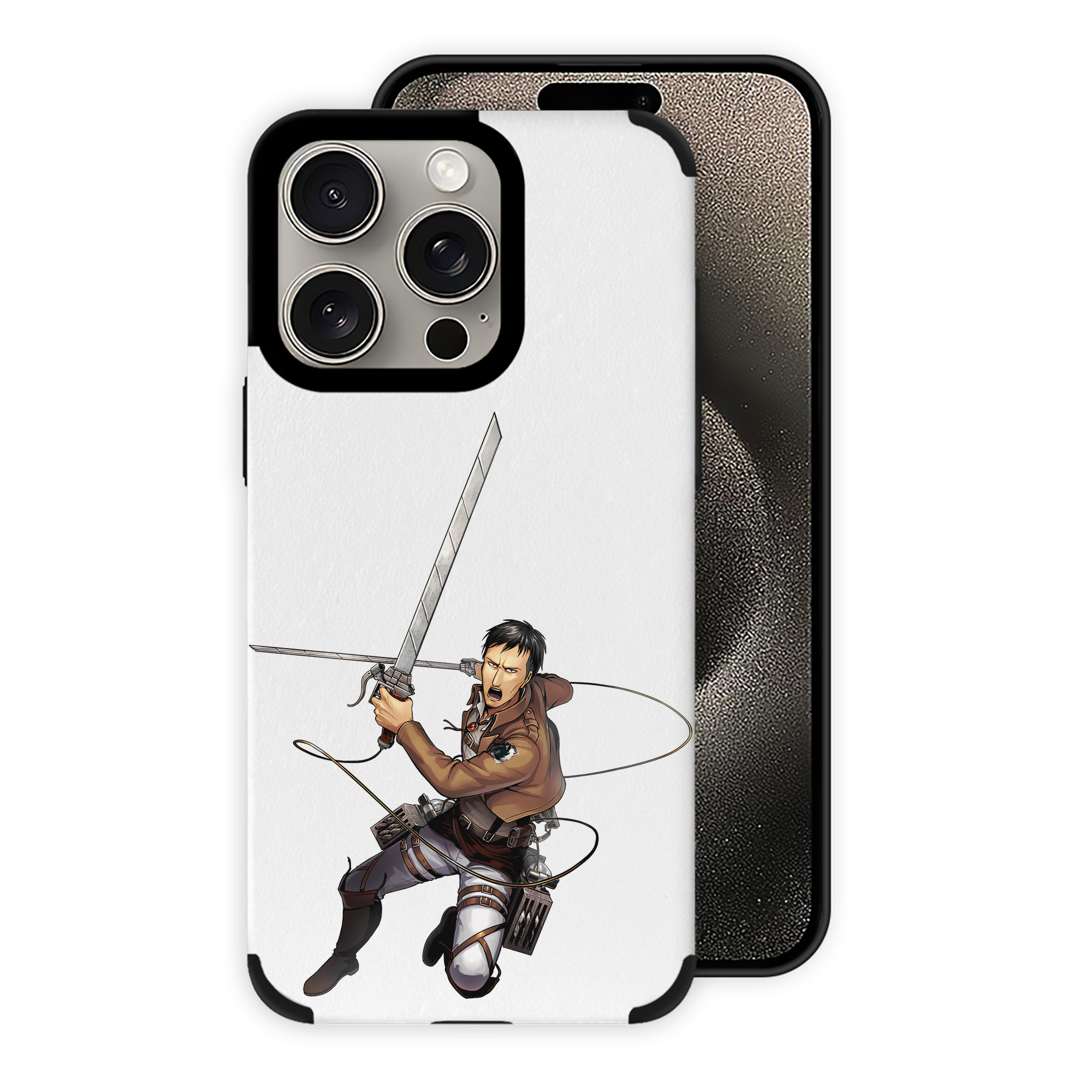 （画像用） 進撃の巨人 Attack on Titan 【iPhone15ProMax対応】 PUレザー スマホケース 耐衝撃＆黄変防止