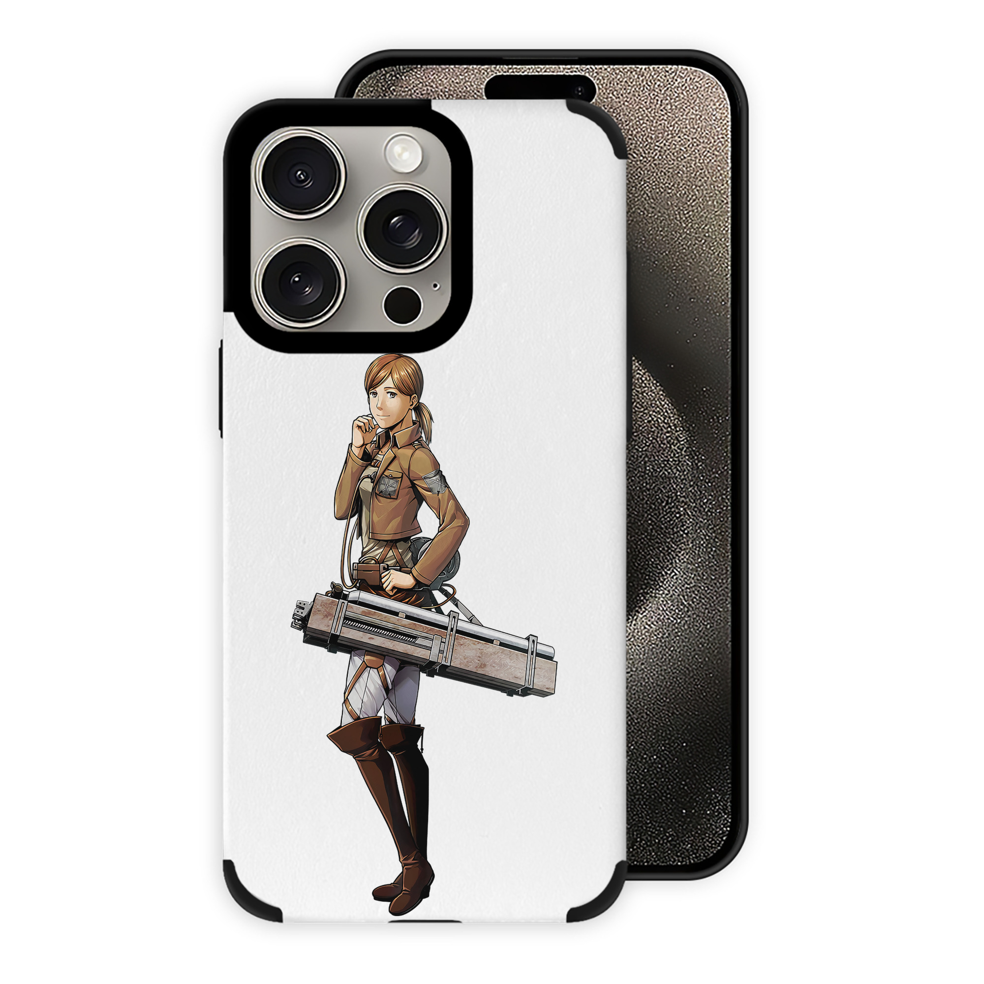 （画像用） 進撃の巨人 Attack on Titan 【iPhone15ProMax対応】 PUレザー スマホケース 耐衝撃＆黄変防止