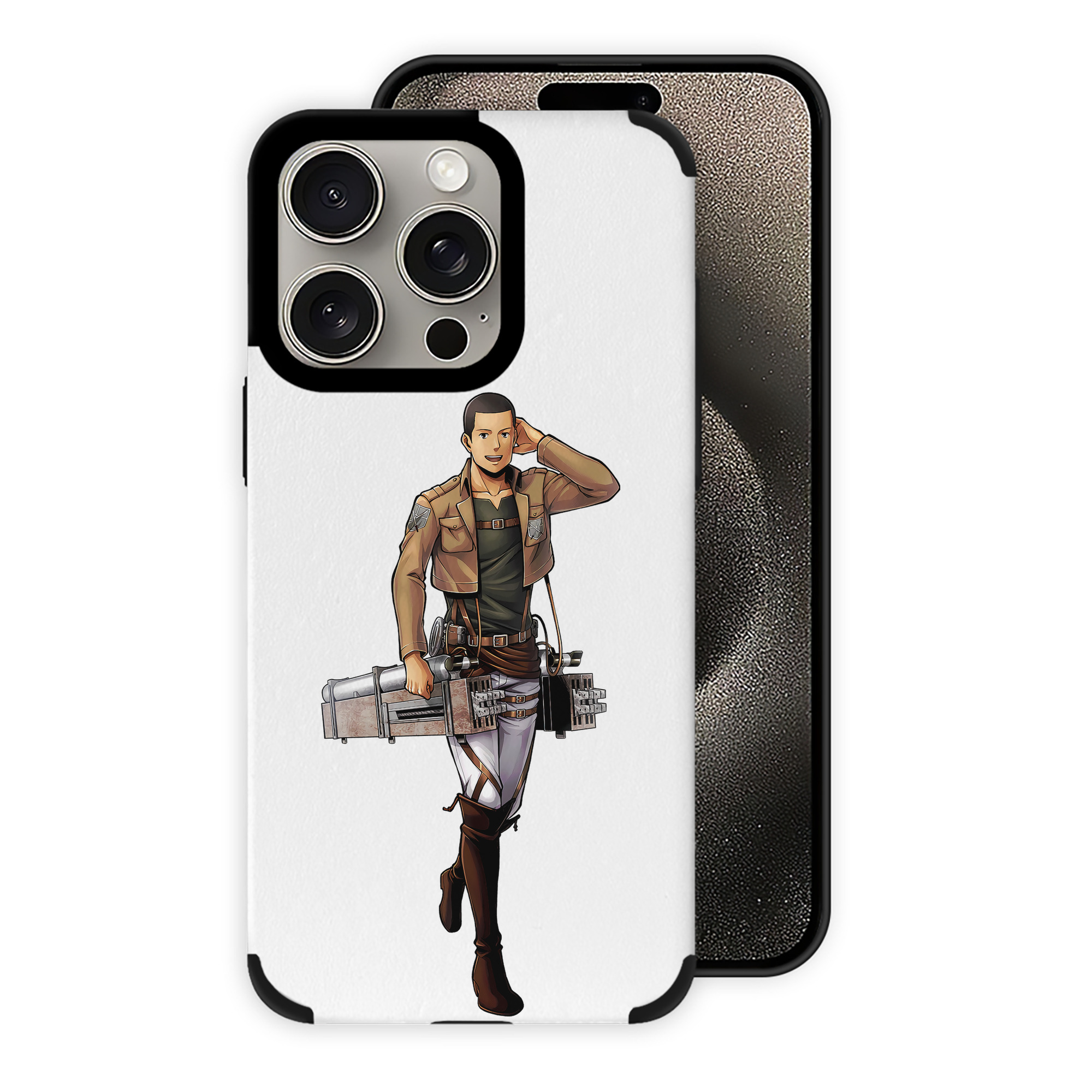 （画像用） 進撃の巨人 Attack on Titan 【iPhone15ProMax対応】 PUレザー スマホケース 耐衝撃＆黄変防止