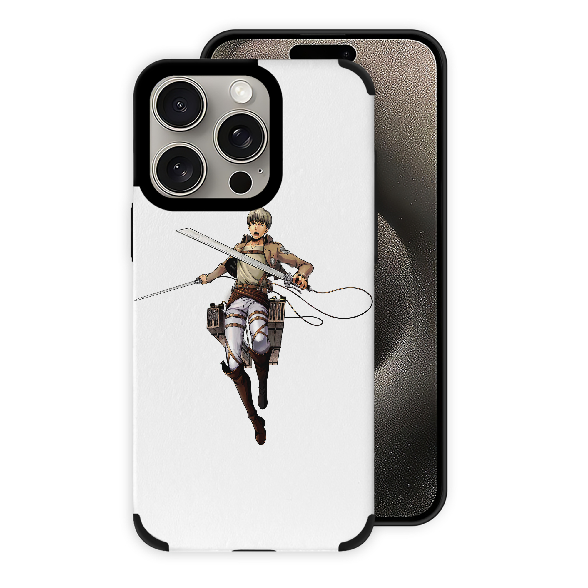 （画像用） 進撃の巨人 Attack on Titan 【iPhone15ProMax対応】 PUレザー スマホケース 耐衝撃＆黄変防止
