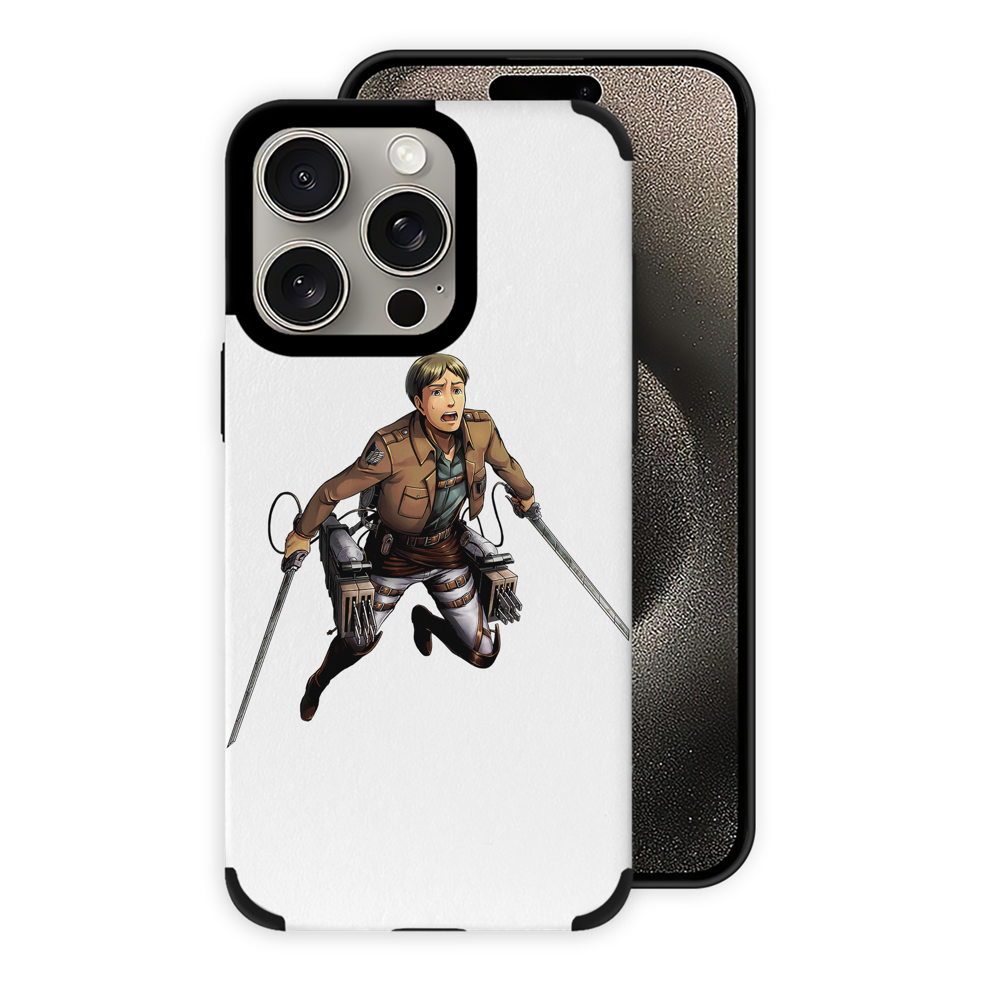 （画像用） 進撃の巨人 Attack on Titan 【iPhone15ProMax対応】 PUレザー スマホケース 耐衝撃＆黄変防止