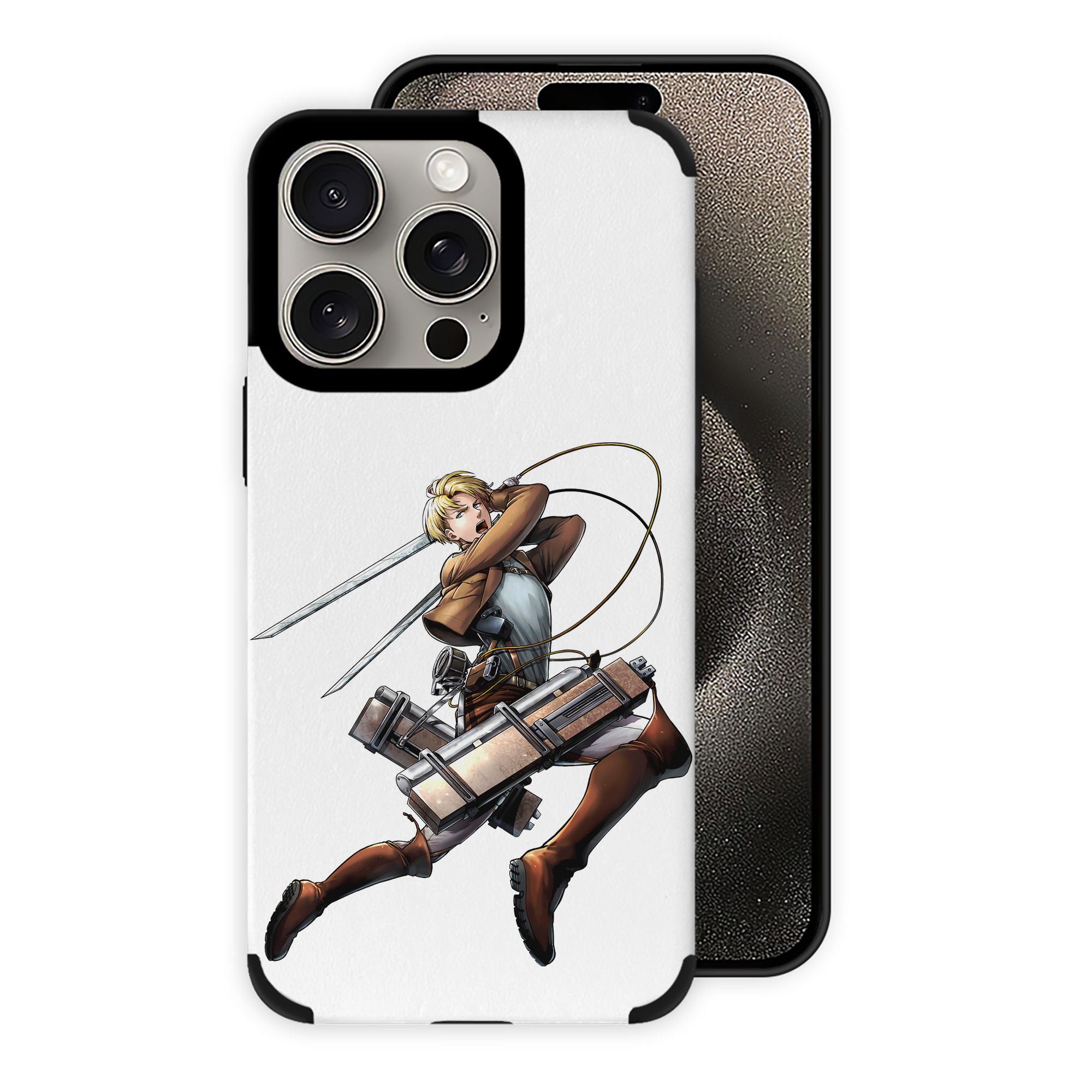 （画像用） 進撃の巨人 Attack on Titan 【iPhone15ProMax対応】 PUレザー スマホケース 耐衝撃＆黄変防止