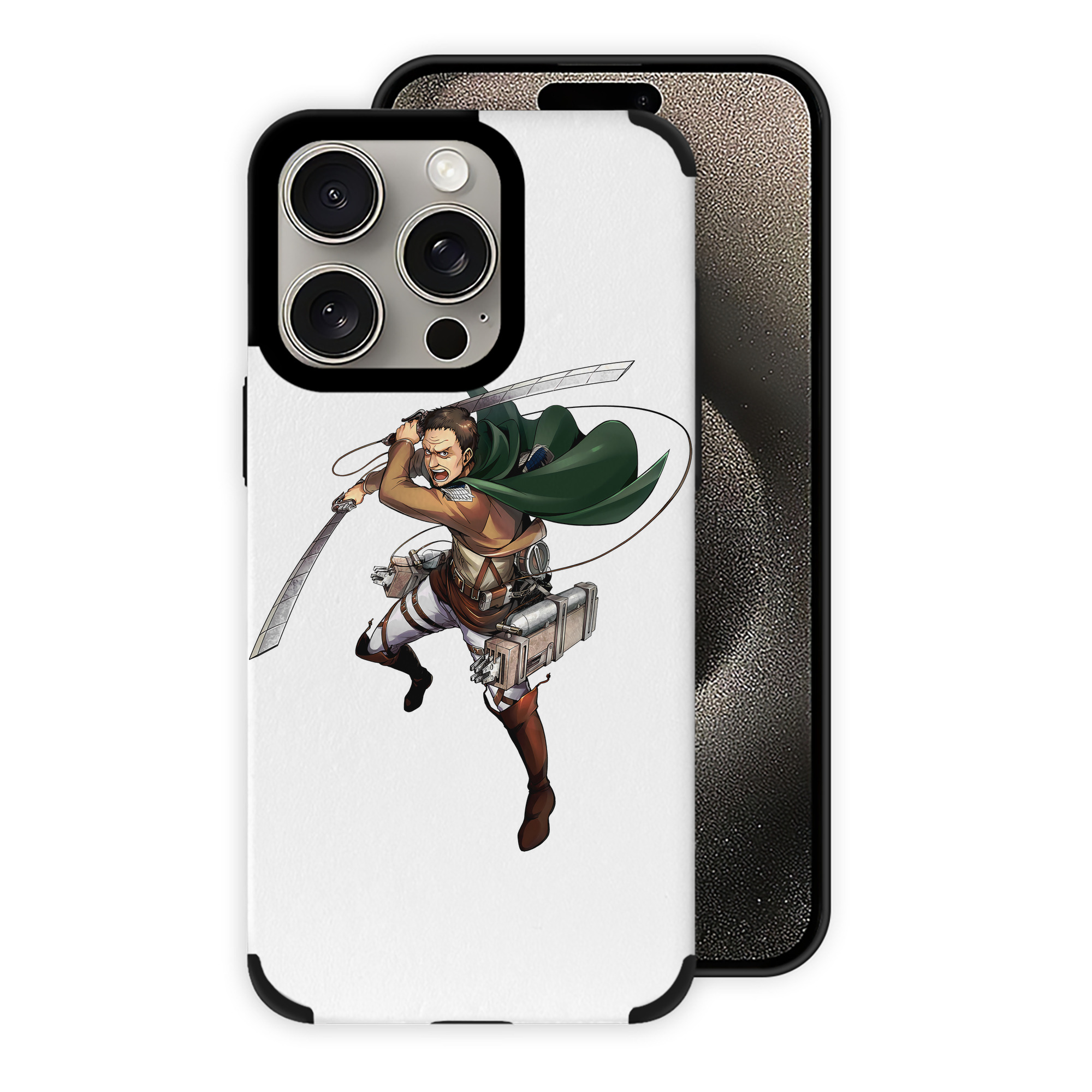 （画像用） 進撃の巨人 Attack on Titan 【iPhone15ProMax対応】 PUレザー スマホケース 耐衝撃＆黄変防止