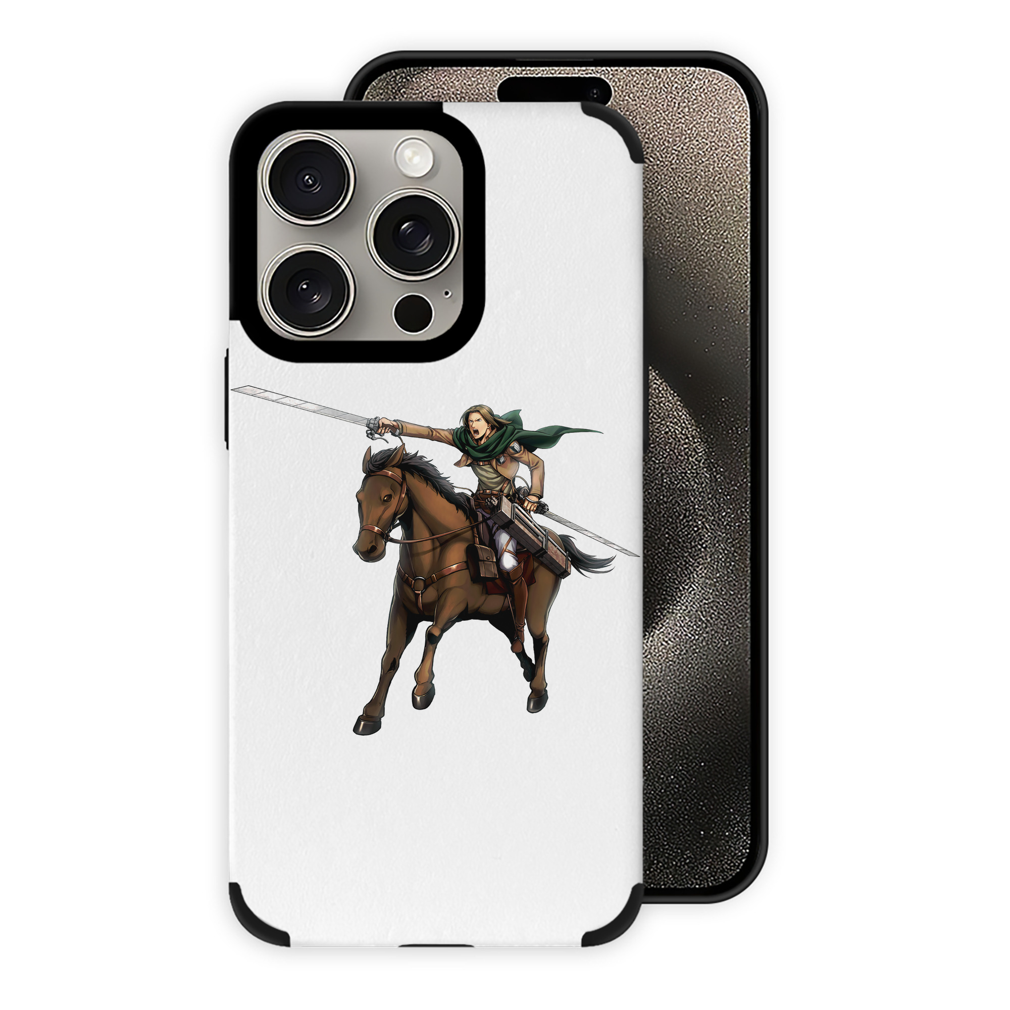 （画像用） 進撃の巨人 Attack on Titan 【iPhone15ProMax対応】 PUレザー スマホケース 耐衝撃＆黄変防止