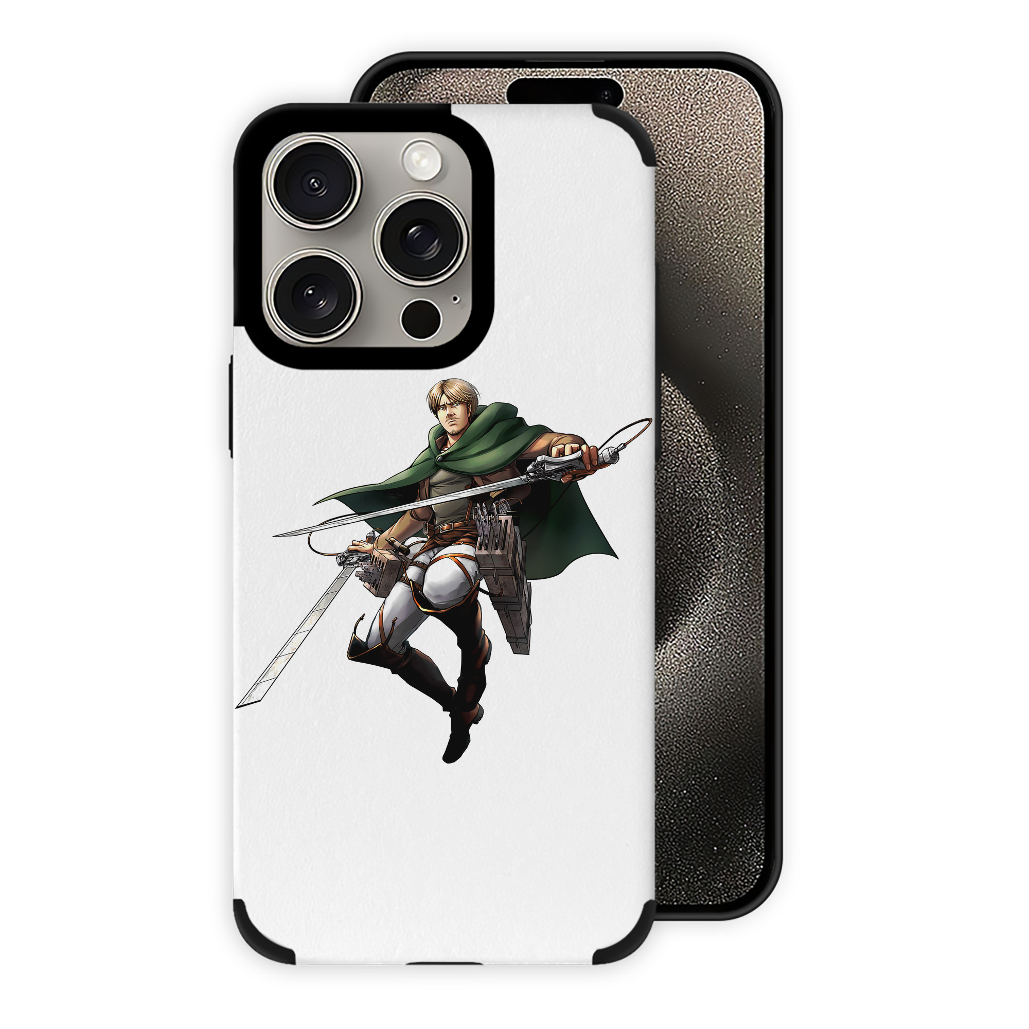 （画像用） 進撃の巨人 Attack on Titan 【iPhone15ProMax対応】 PUレザー スマホケース 耐衝撃＆黄変防止