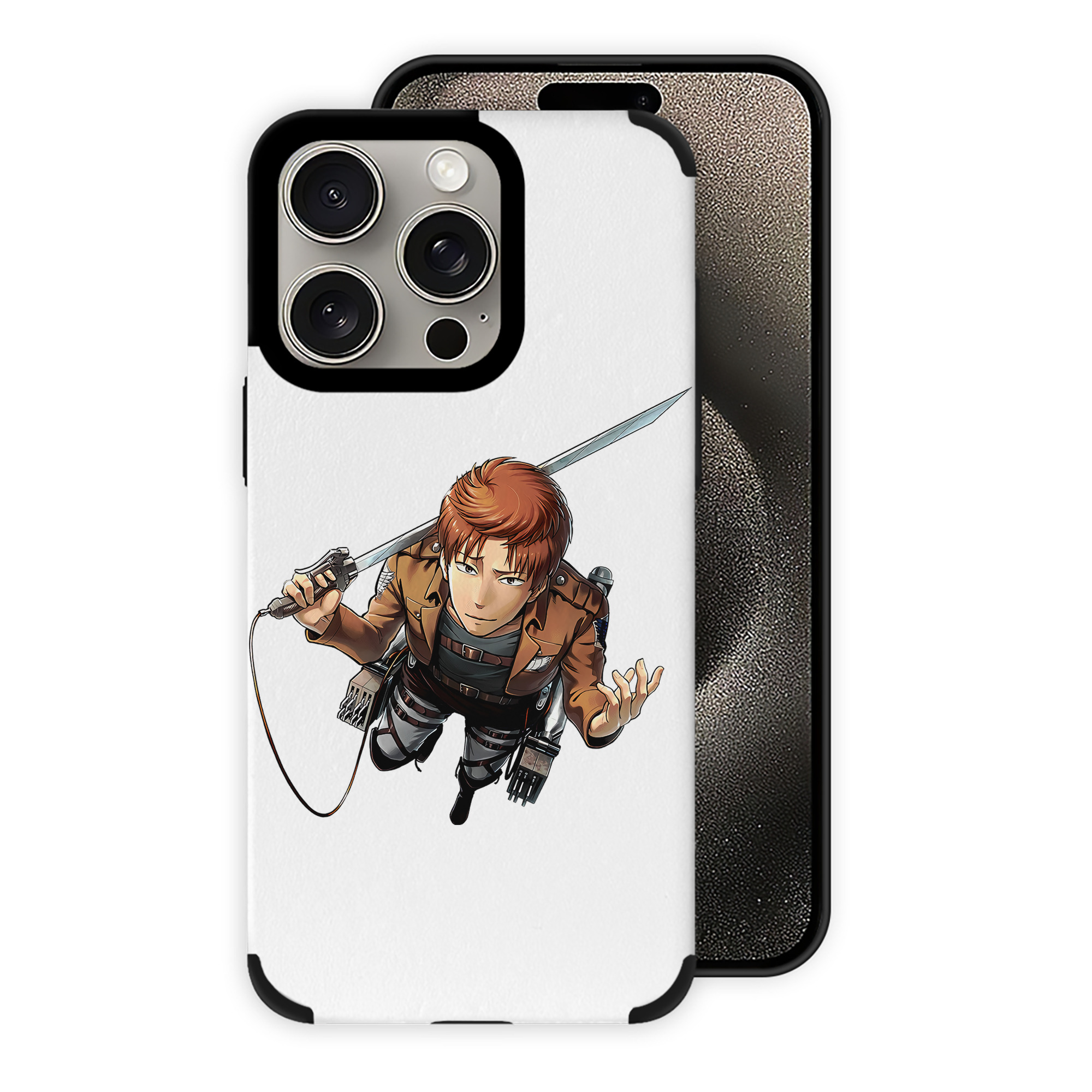 （画像用） 進撃の巨人 Attack on Titan 【iPhone15ProMax対応】 PUレザー スマホケース 耐衝撃＆黄変防止