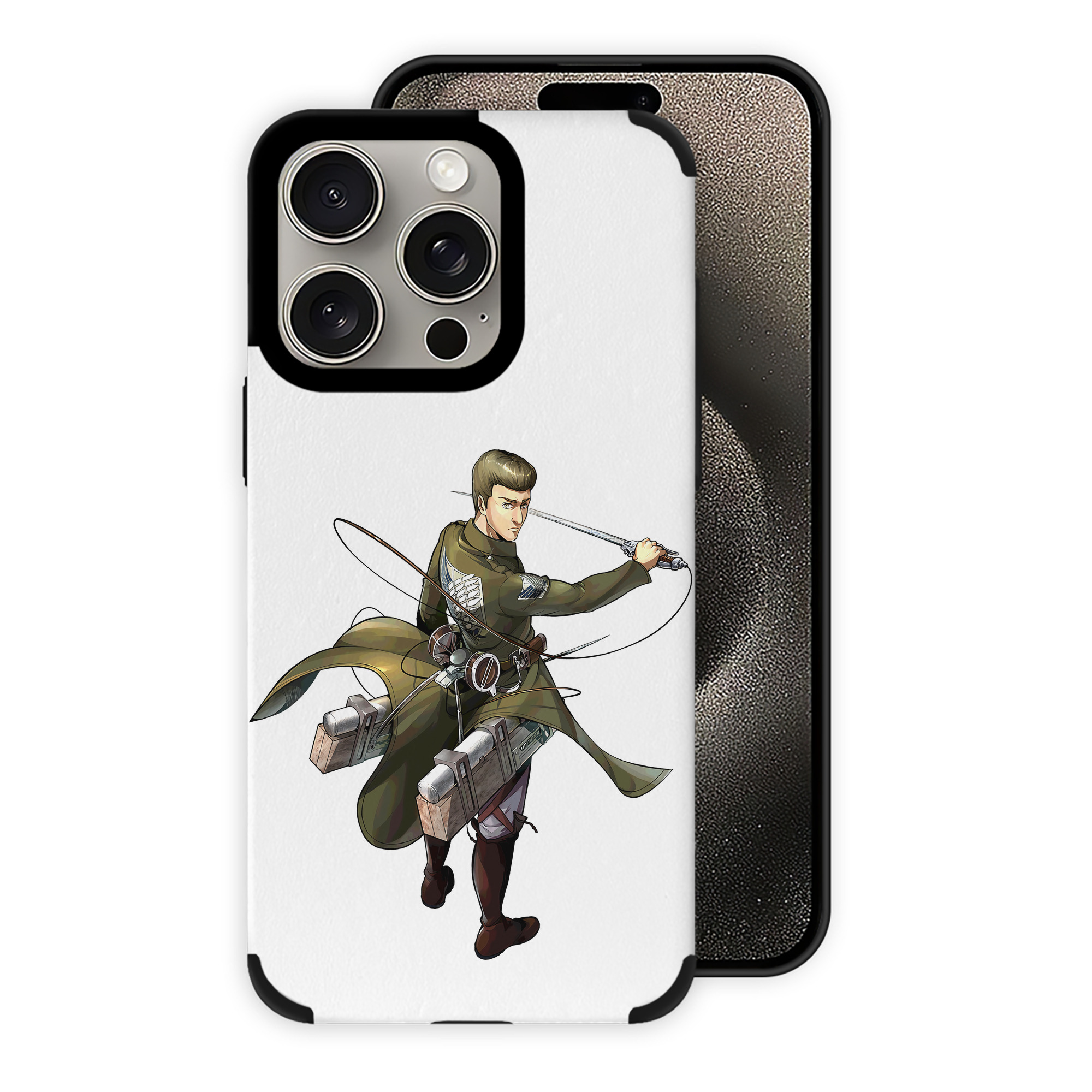 （画像用） 進撃の巨人 Attack on Titan 【iPhone15ProMax対応】 PUレザー スマホケース 耐衝撃＆黄変防止