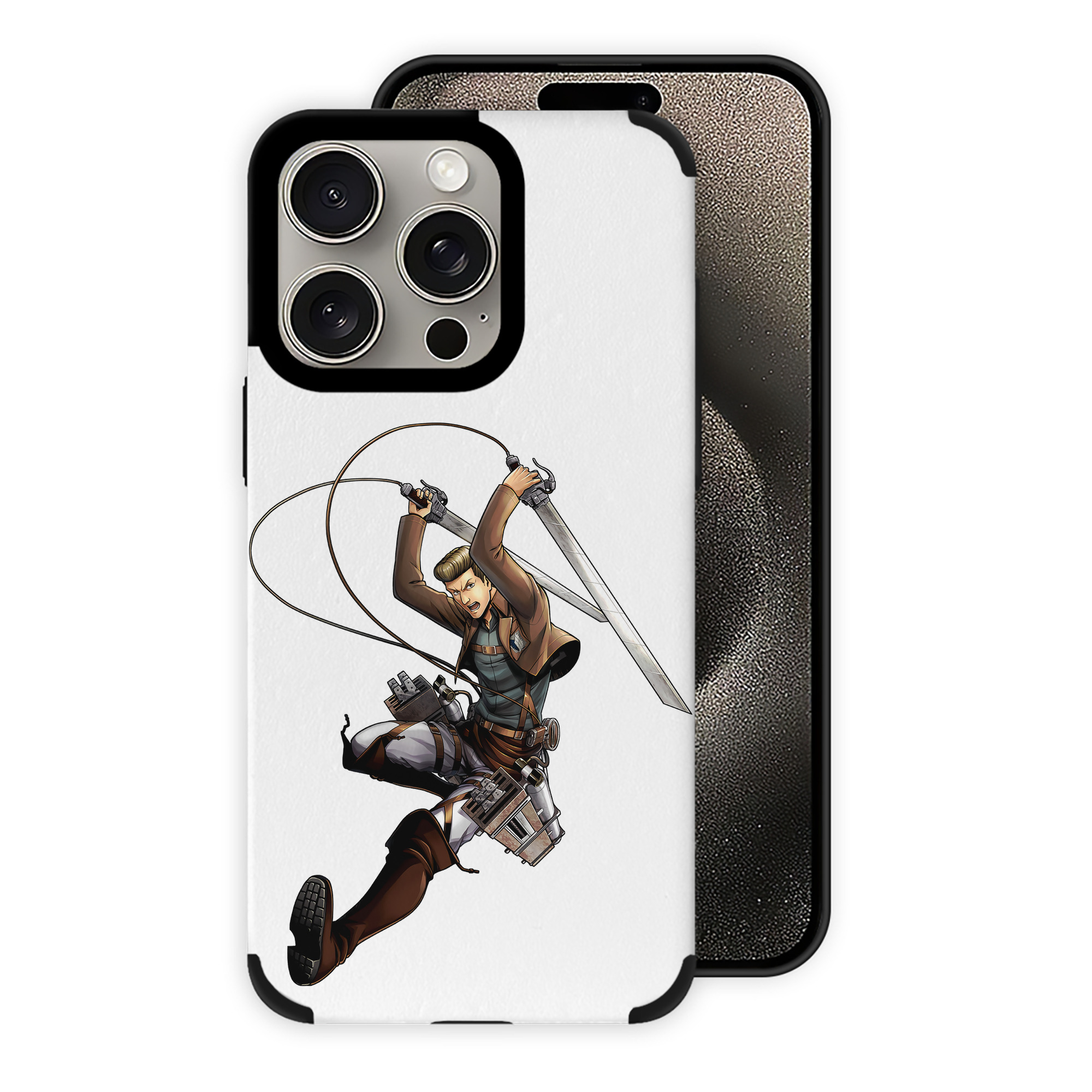 （画像用） 進撃の巨人 Attack on Titan 【iPhone15ProMax対応】 PUレザー スマホケース 耐衝撃＆黄変防止