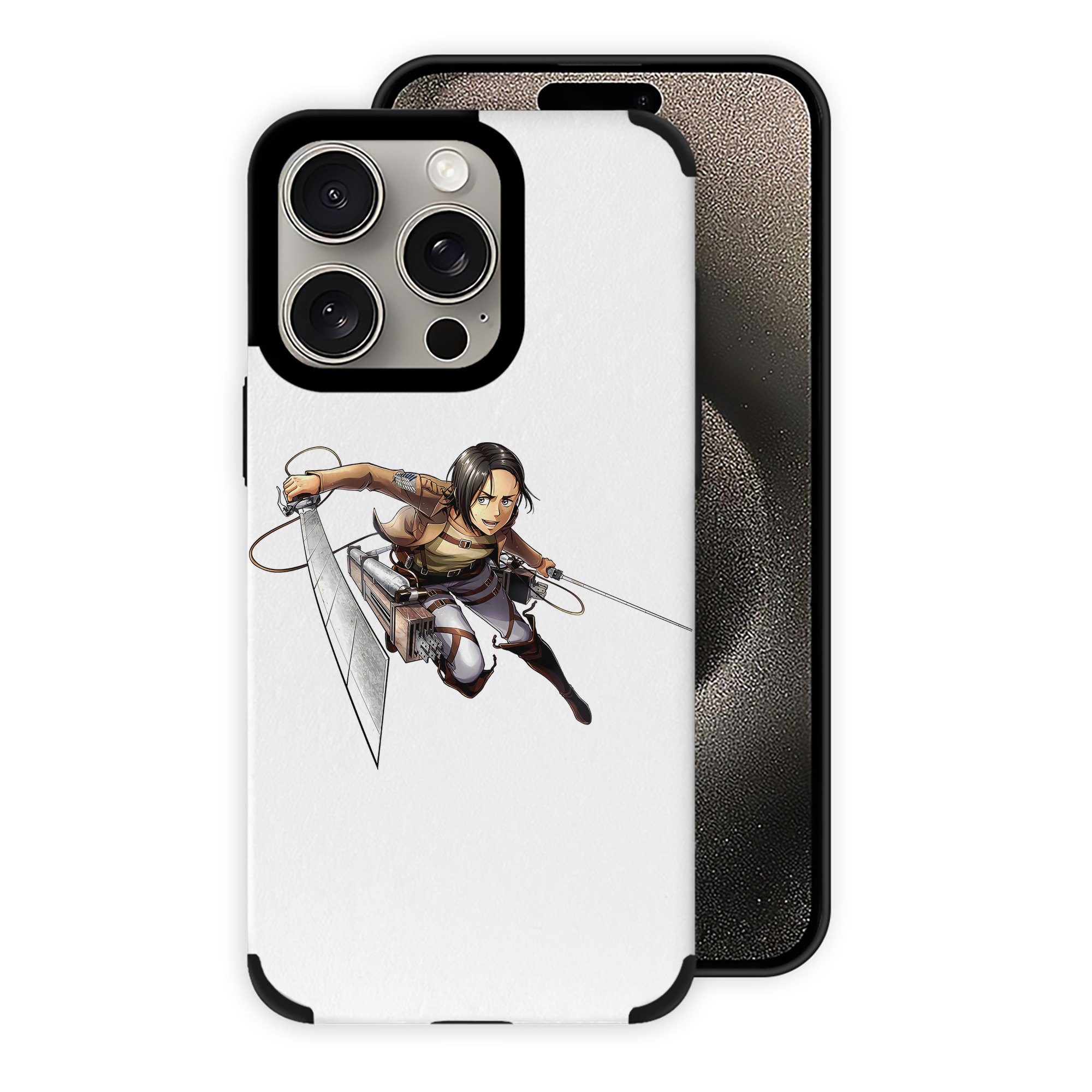 （画像用） 進撃の巨人 Attack on Titan 【iPhone15ProMax対応】 PUレザー スマホケース 耐衝撃＆黄変防止