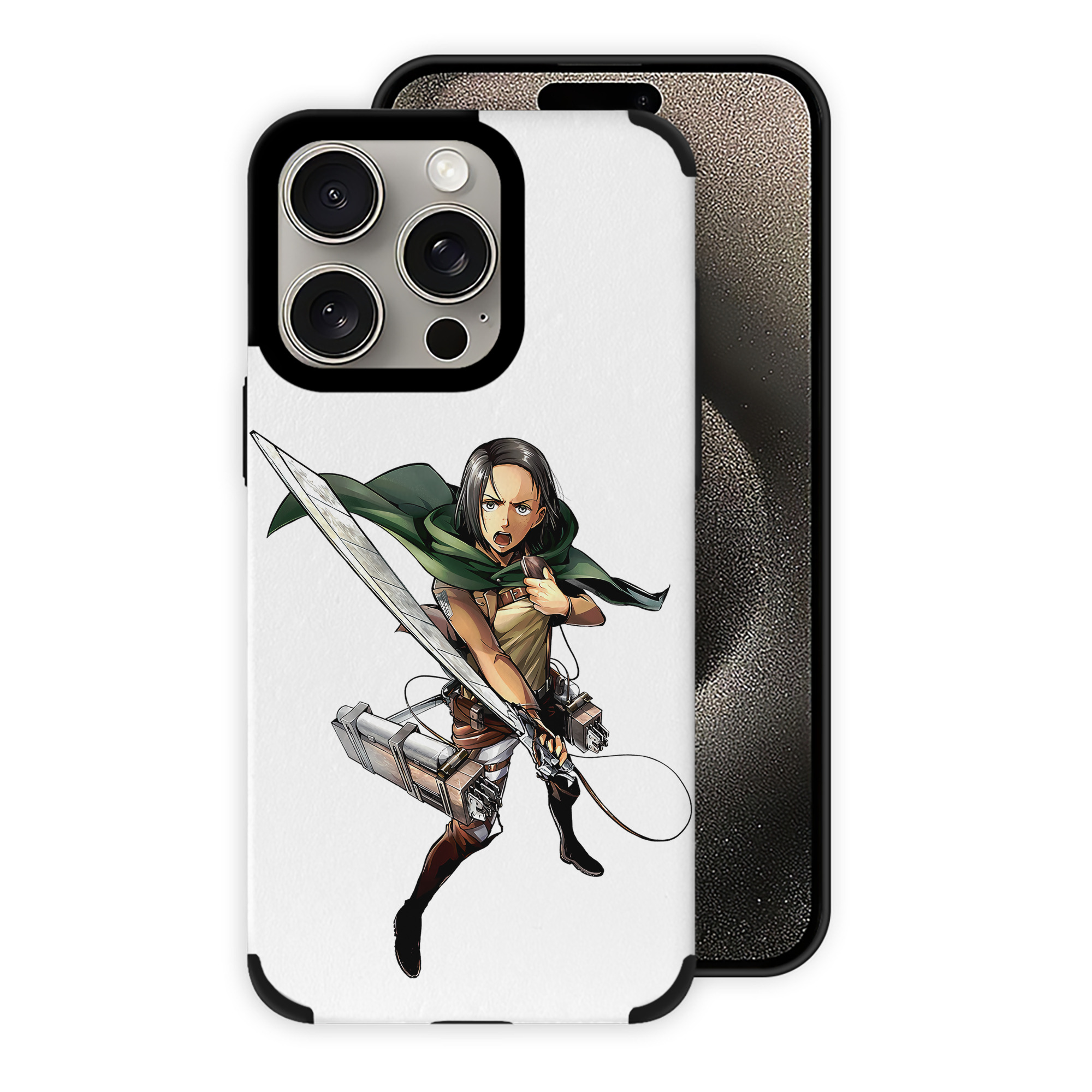 （画像用） 進撃の巨人 Attack on Titan 【iPhone15ProMax対応】 PUレザー スマホケース 耐衝撃＆黄変防止