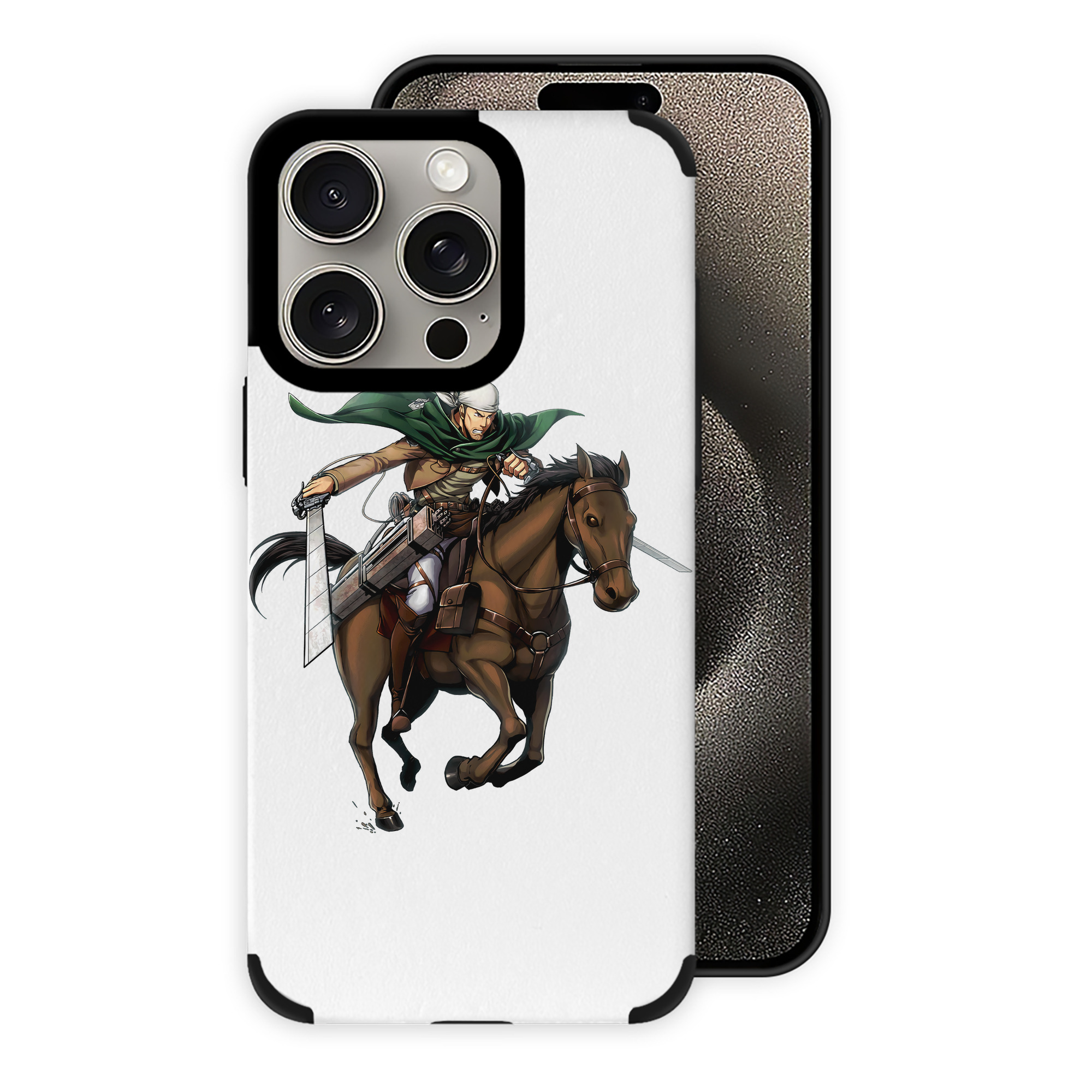 （画像用） 進撃の巨人 Attack on Titan 【iPhone15ProMax対応】 PUレザー スマホケース 耐衝撃＆黄変防止