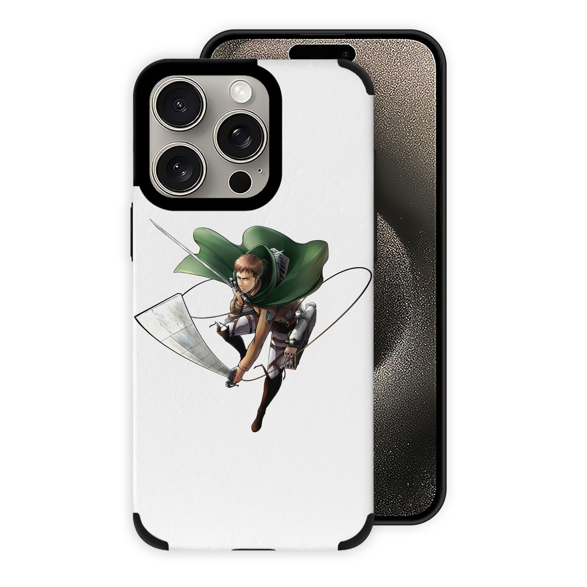 （画像用） 進撃の巨人 Attack on Titan 【iPhone15ProMax対応】 PUレザー スマホケース 耐衝撃＆黄変防止