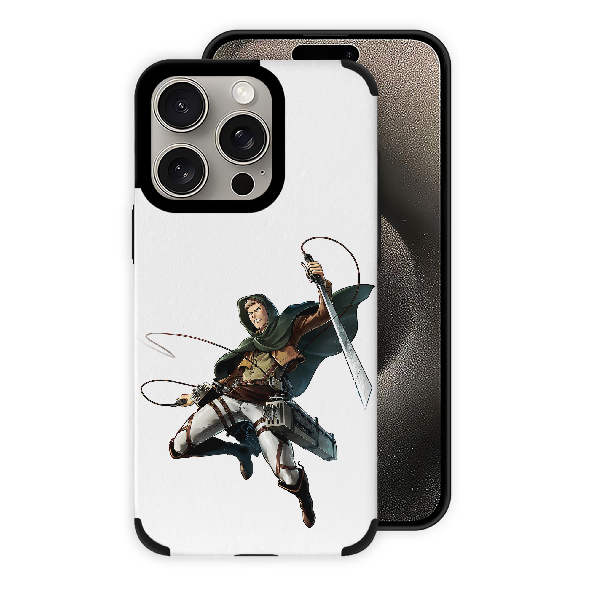 （画像用） 進撃の巨人 Attack on Titan 【iPhone15ProMax対応】 PUレザー スマホケース 耐衝撃＆黄変防止