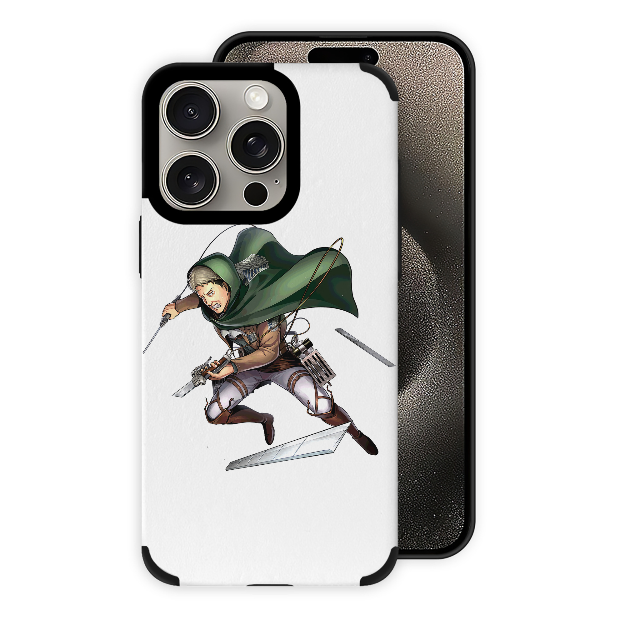（画像用） 進撃の巨人 Attack on Titan 【iPhone15ProMax対応】 PUレザー スマホケース 耐衝撃＆黄変防止