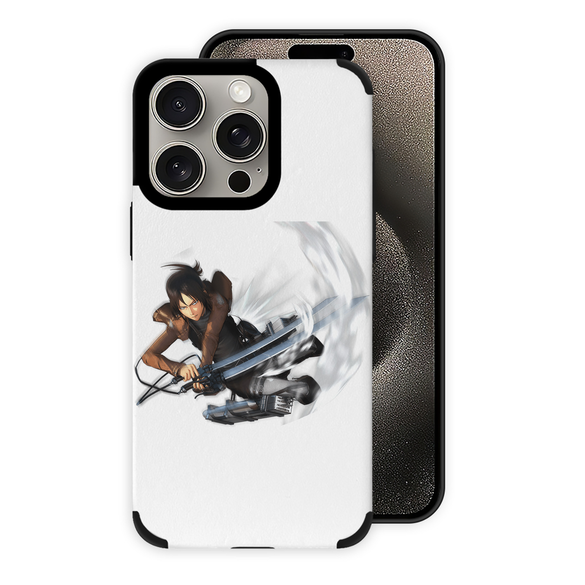（画像用） 進撃の巨人 Attack on Titan 【iPhone15ProMax対応】 PUレザー スマホケース 耐衝撃＆黄変防止
