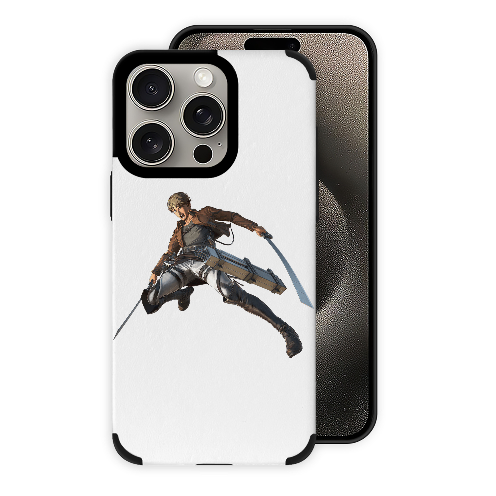 （画像用） 進撃の巨人 Attack on Titan 【iPhone15ProMax対応】 PUレザー スマホケース 耐衝撃＆黄変防止