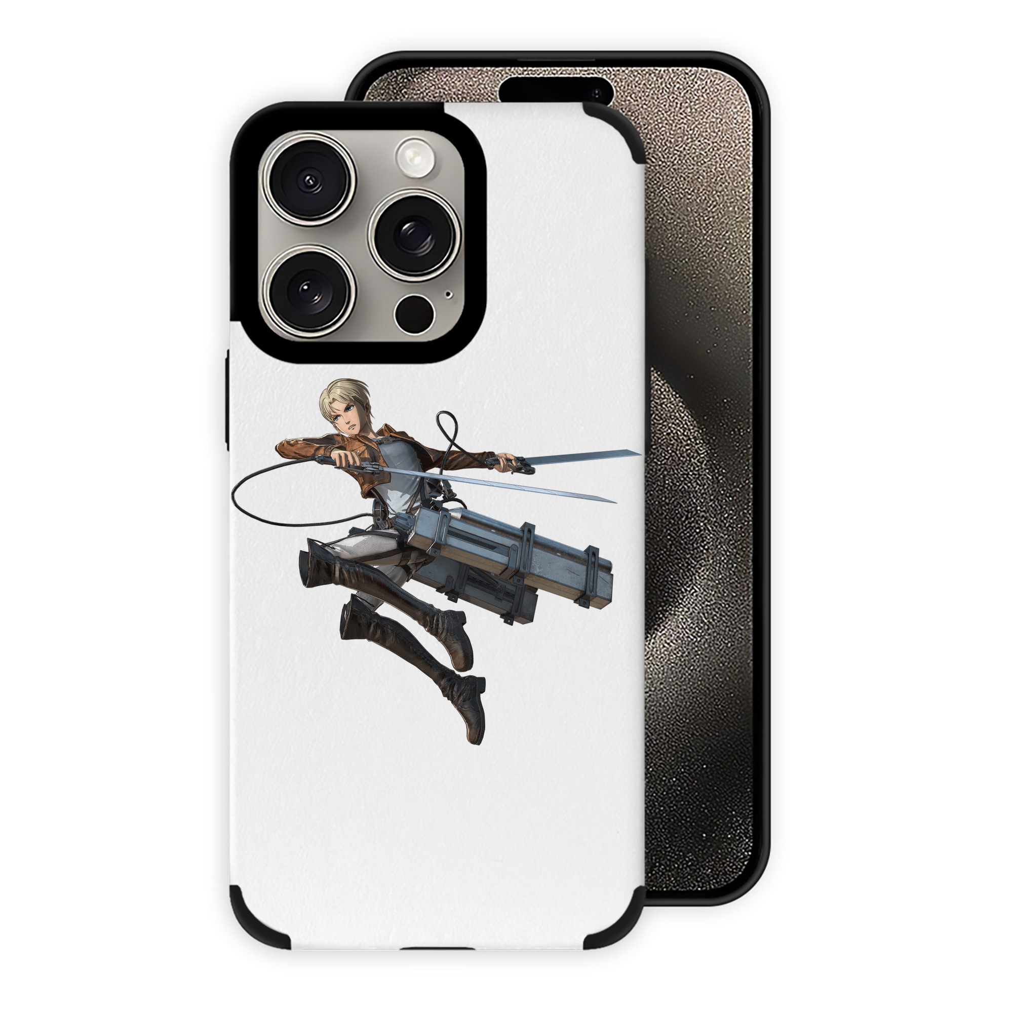 （画像用） 進撃の巨人 Attack on Titan 【iPhone15ProMax対応】 PUレザー スマホケース 耐衝撃＆黄変防止