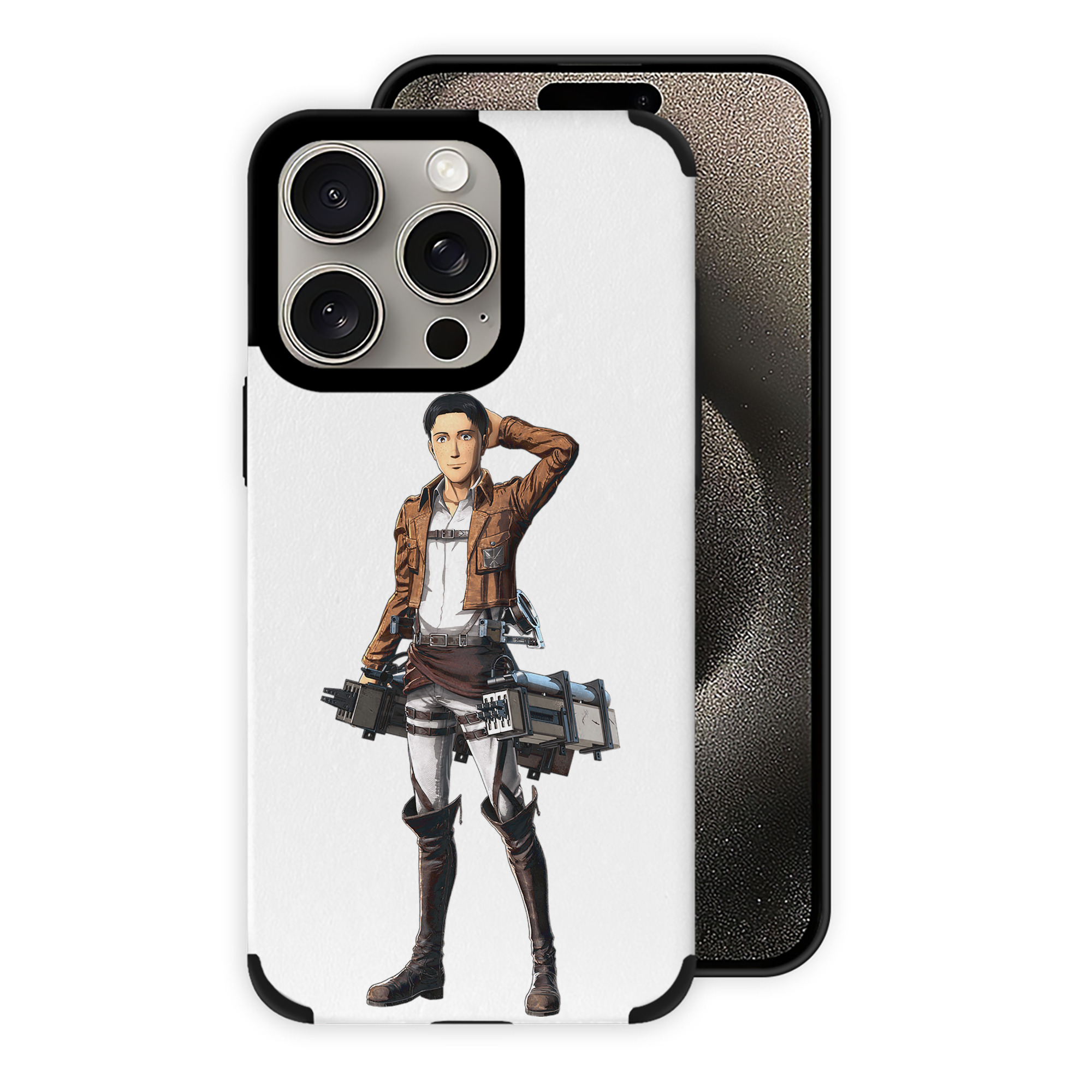 （画像用） 進撃の巨人 Attack on Titan 【iPhone15ProMax対応】 PUレザー スマホケース 耐衝撃＆黄変防止