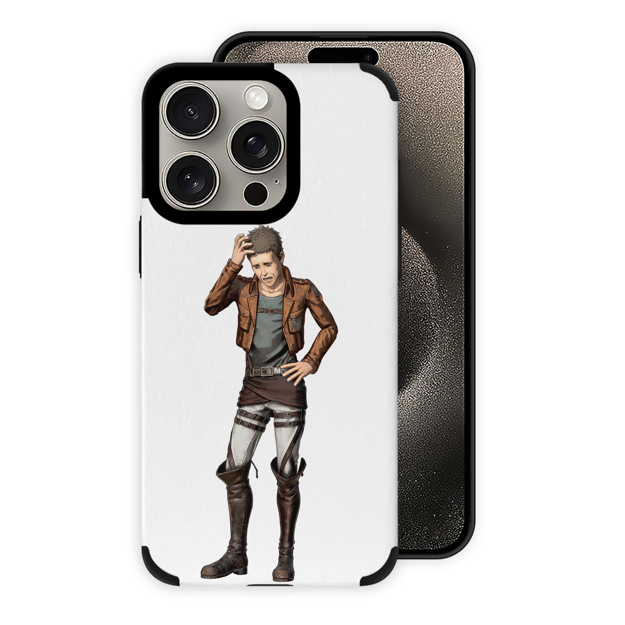 （画像用） 進撃の巨人 Attack on Titan 【iPhone15ProMax対応】 PUレザー スマホケース 耐衝撃＆黄変防止
