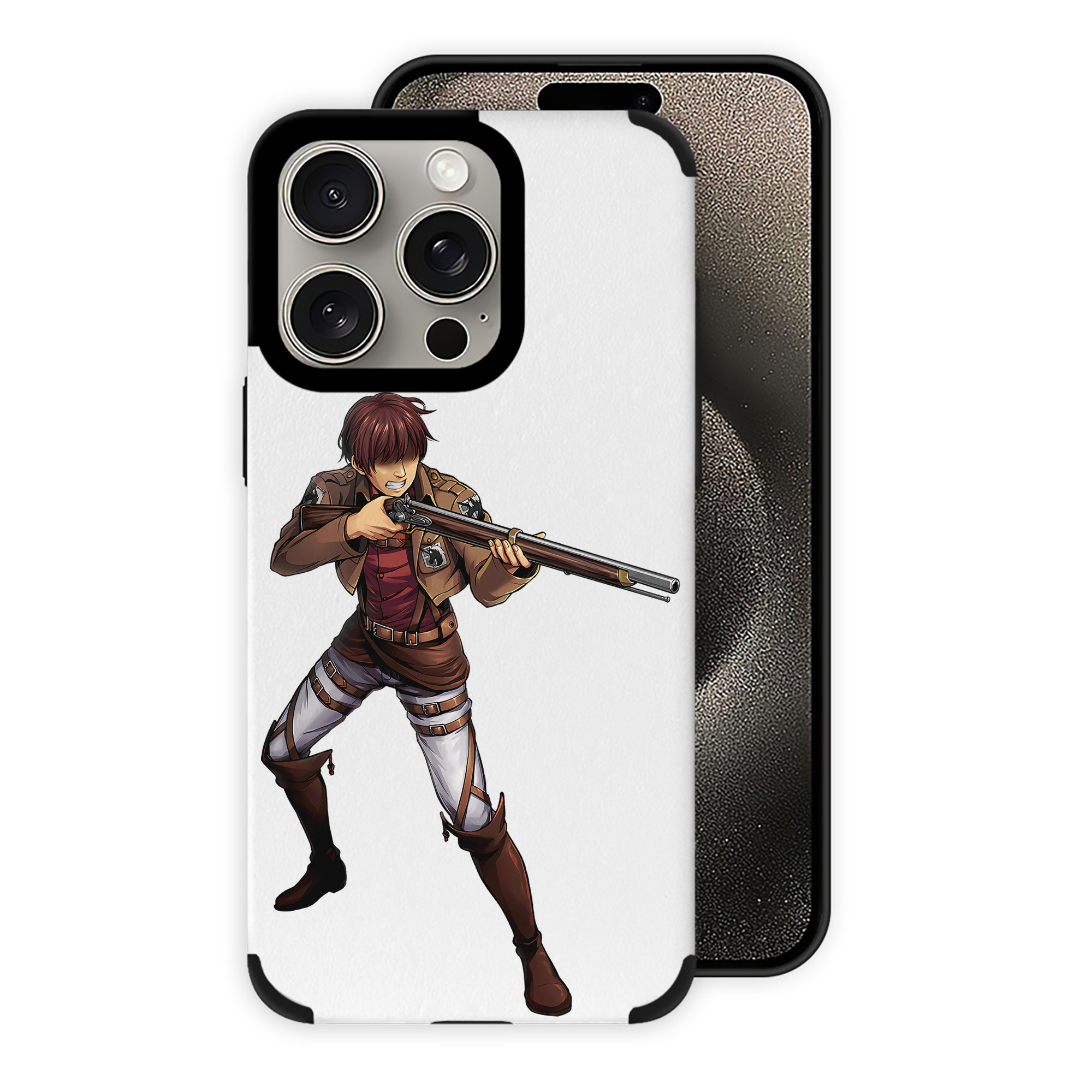 （画像用） 進撃の巨人 Attack on Titan 【iPhone15ProMax対応】 PUレザー スマホケース 耐衝撃＆黄変防止