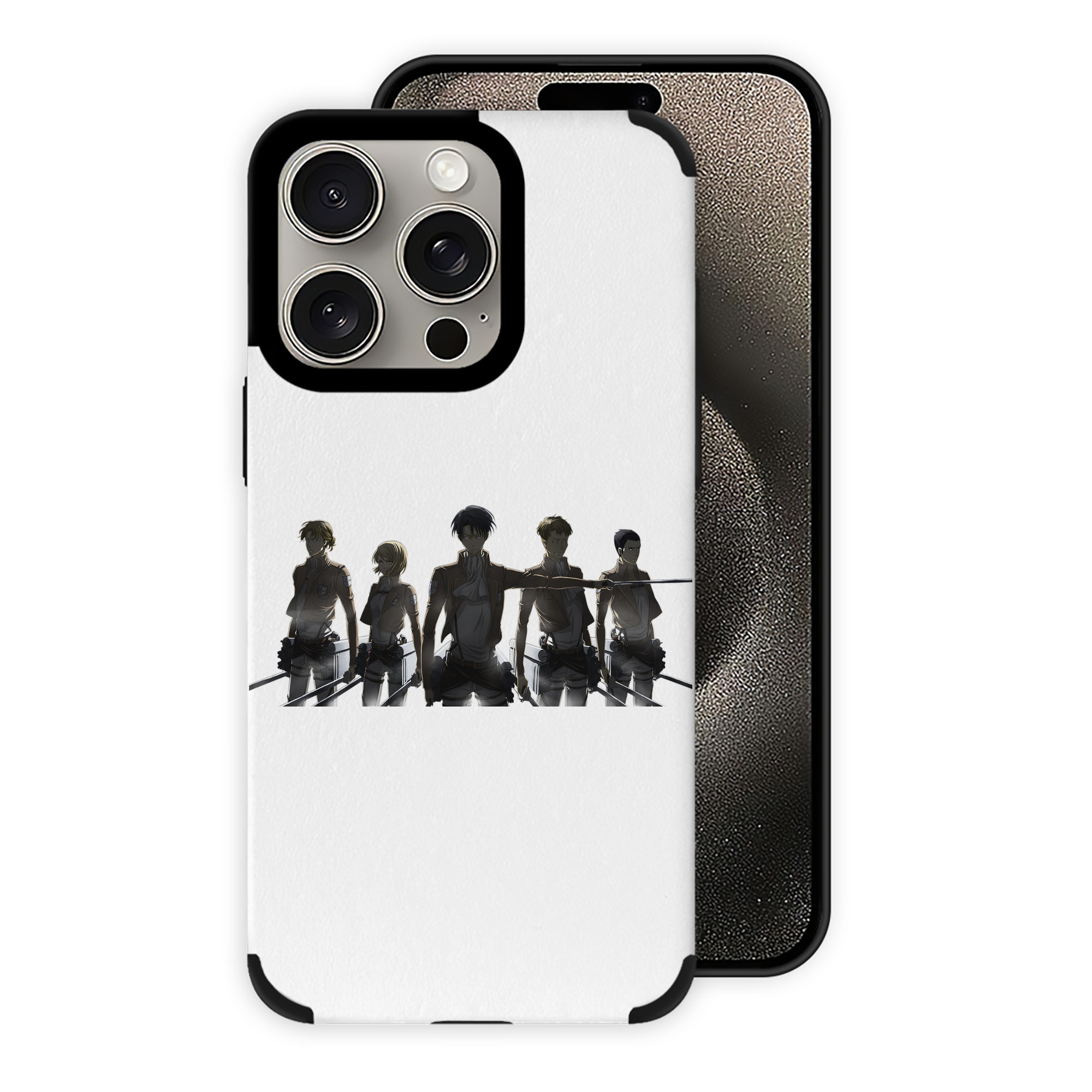 （画像用） 進撃の巨人 Attack on Titan 【iPhone15ProMax対応】 PUレザー スマホケース 耐衝撃＆黄変防止