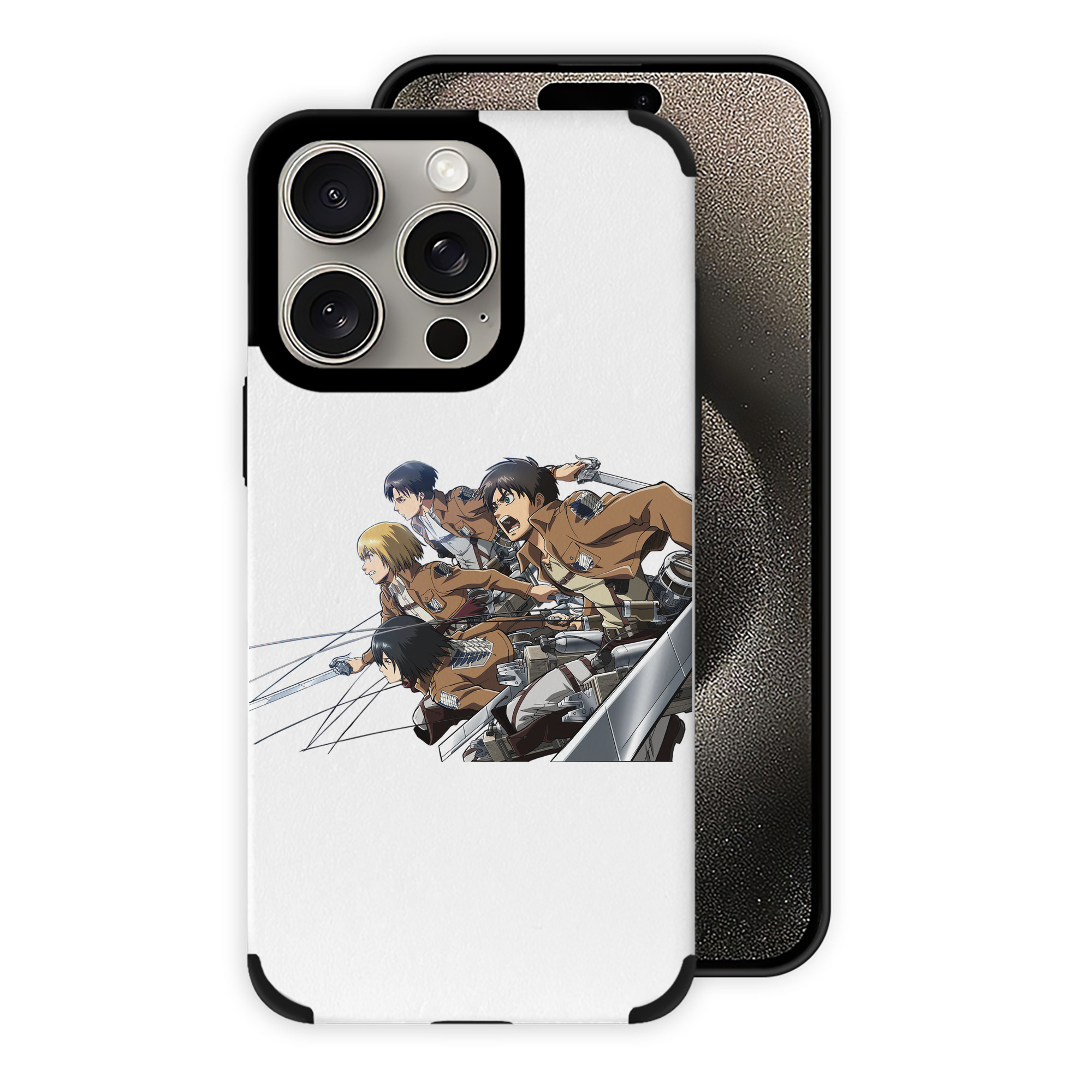 （画像用） 進撃の巨人 Attack on Titan 【iPhone15ProMax対応】 PUレザー スマホケース 耐衝撃＆黄変防止